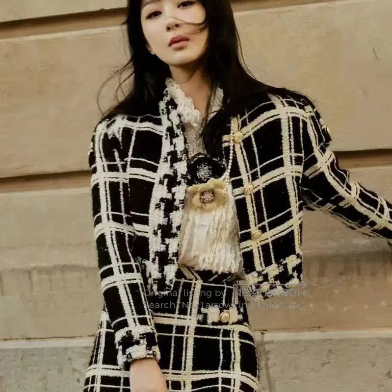 Valentino Valentino Women's Colorblock Houndstooth Jacket . Size M / US 6-8 / IT 42-44 - 7 Thumbnail