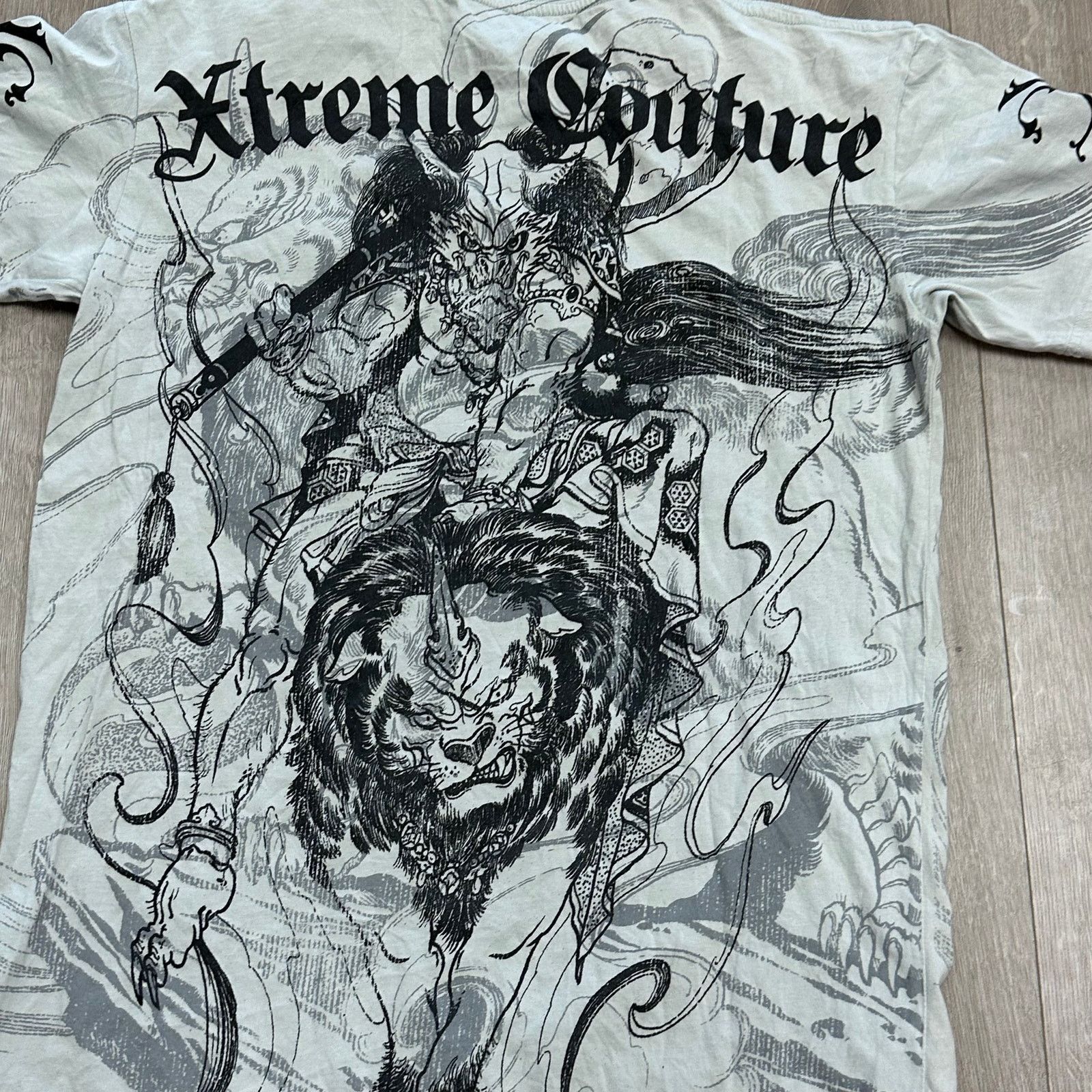 Affliction Xtreme Couture Affliction Japanse Art Gray Black Tee Large Size US L / EU 52-54 / 3 - 6 Thumbnail