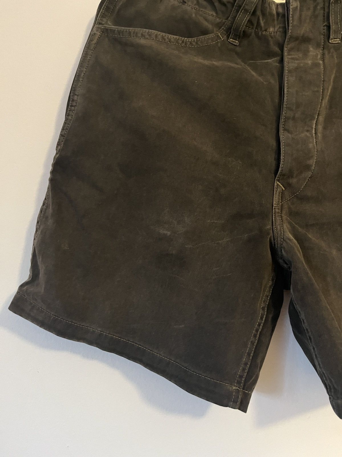 Bare Knuckles Bare Knuckles Washed Herringbone Shorts Size US 30 / EU 46 - 6 Thumbnail