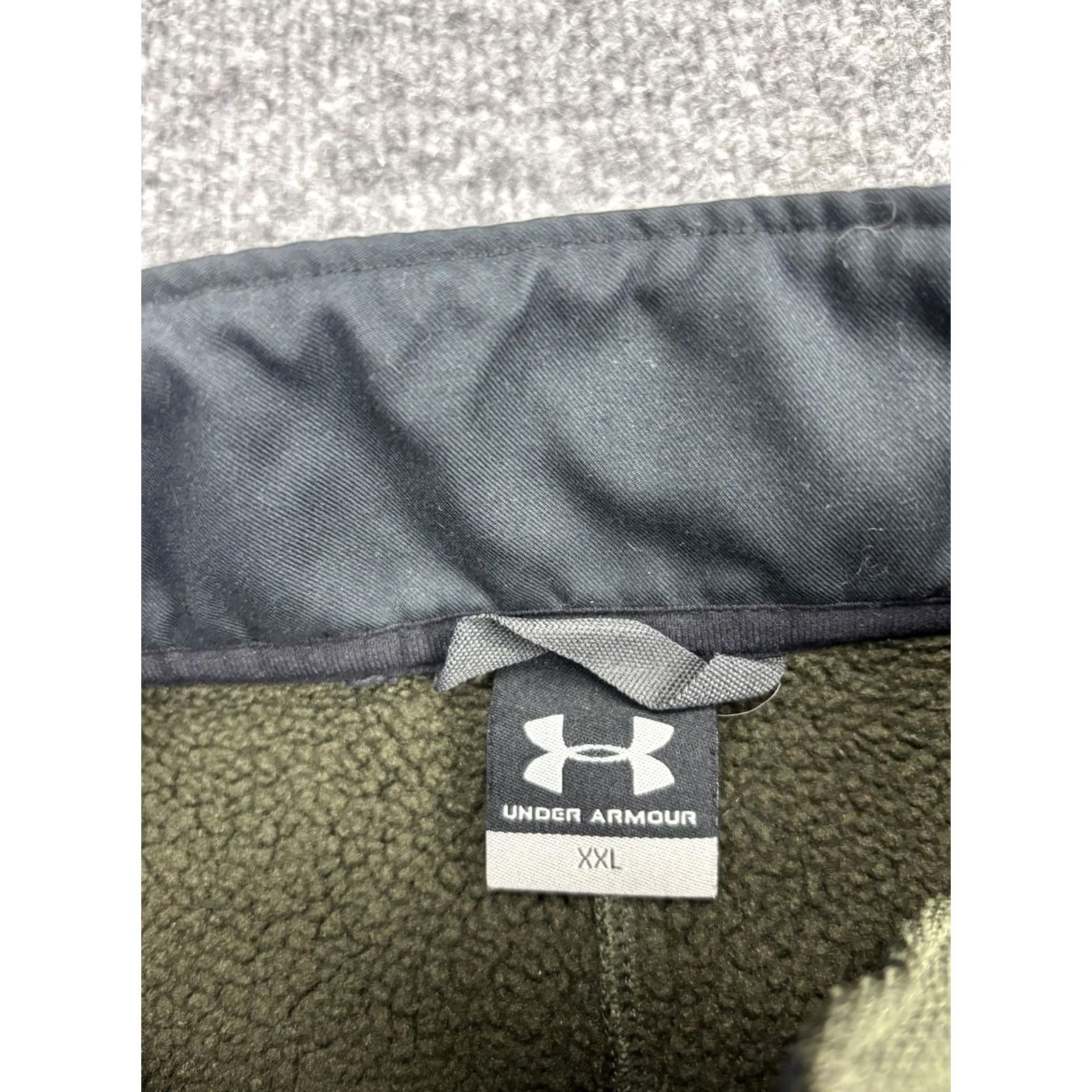 Under Armour Under Armour Pullover Mens 2XL Green 1/4 Zip Long Sleeve Fleece Shirt Top Size US XXL / EU 58 / 5 - 2 Thumbnail