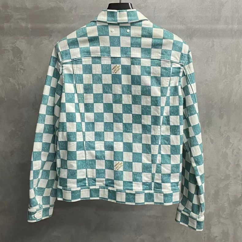 Louis Vuitton Louis Vuitton White and green checkerboard logo denim jack Size US S / EU 44-46 / 1 - 2 Thumbnail