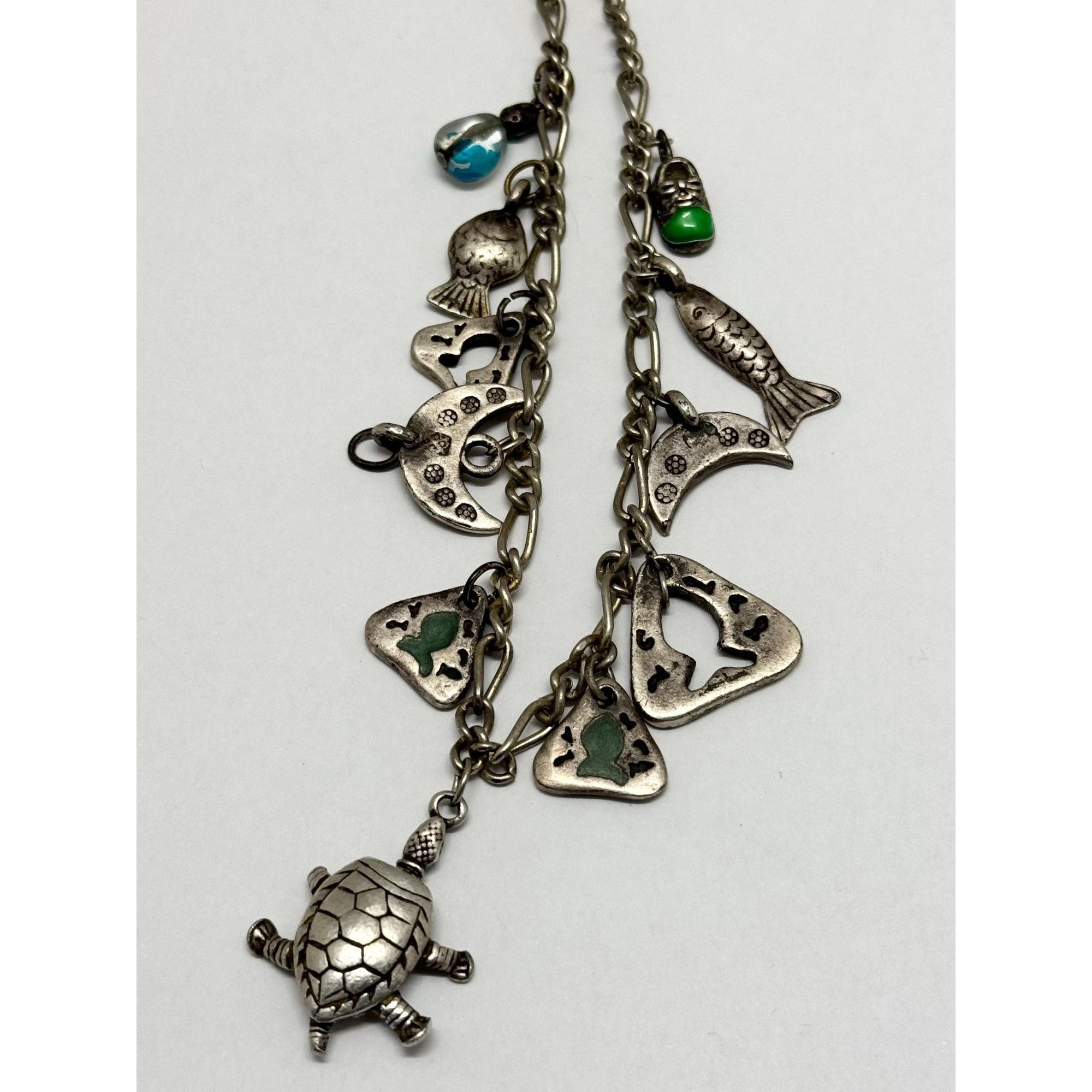 Vintage Vintage silver charm necklace Size ONE SIZE - 5 Thumbnail