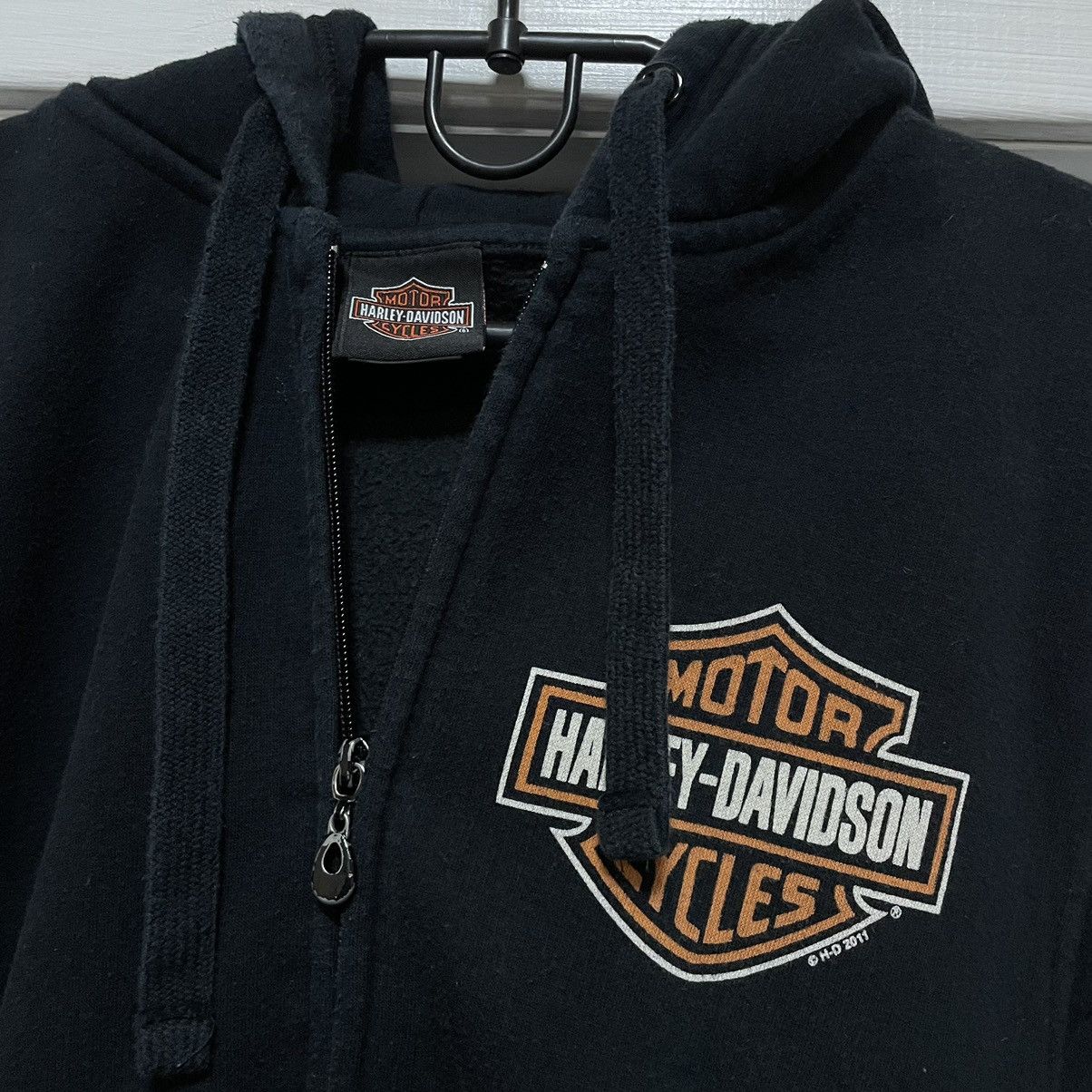 Affliction × Harley Davidson Vintage 90s HARLEY DAVIDSON hardcore Hoodie FIRE HOODED MOTO Size US S / EU 44-46 / 1 - 5 Thumbnail