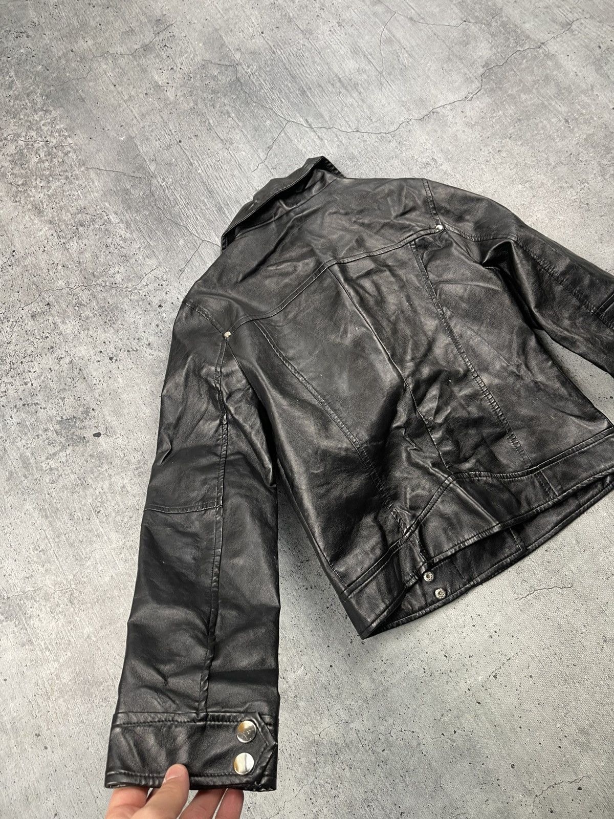 Japanese Brand 90s Bik Bok Leather Jacket Moto Racing Style Size L / US 10 / IT 46 - 11 Thumbnail