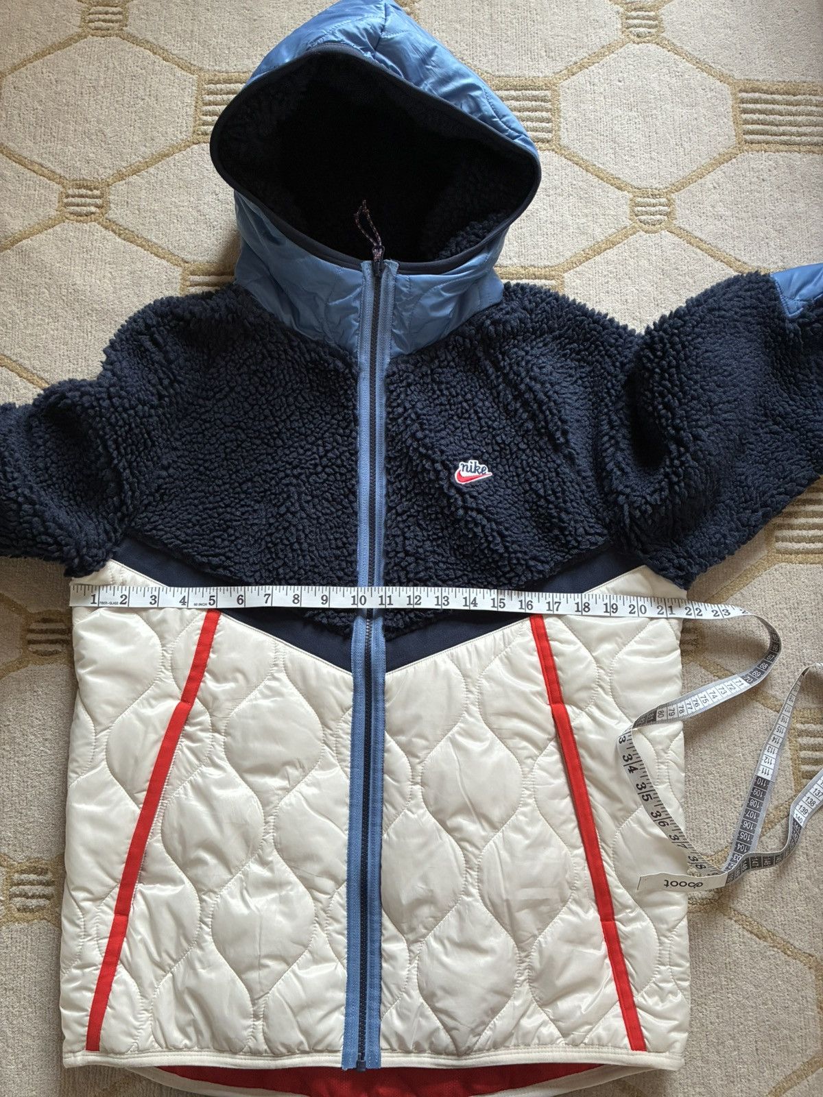 Nike Nike Quilted Hooded Sherpa Fleece Jacket Size US M / EU 48-50 / 2 - 5 Thumbnail