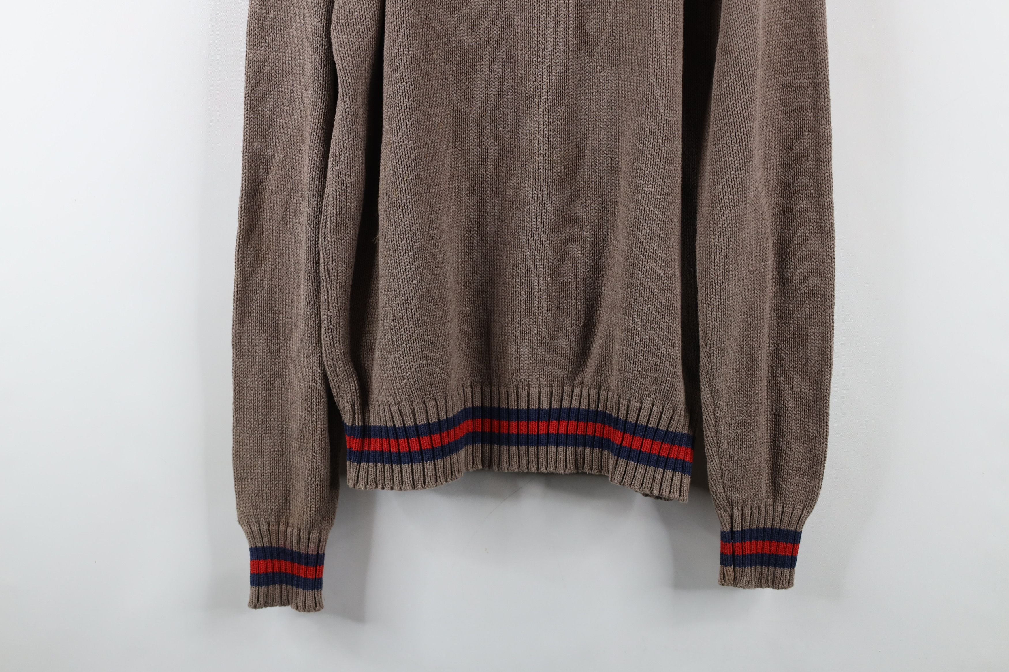 Vintage Vintage 90s Streetwear Striped Knit Collared Sweater Size US M / EU 48-50 / 2 - 15 Thumbnail