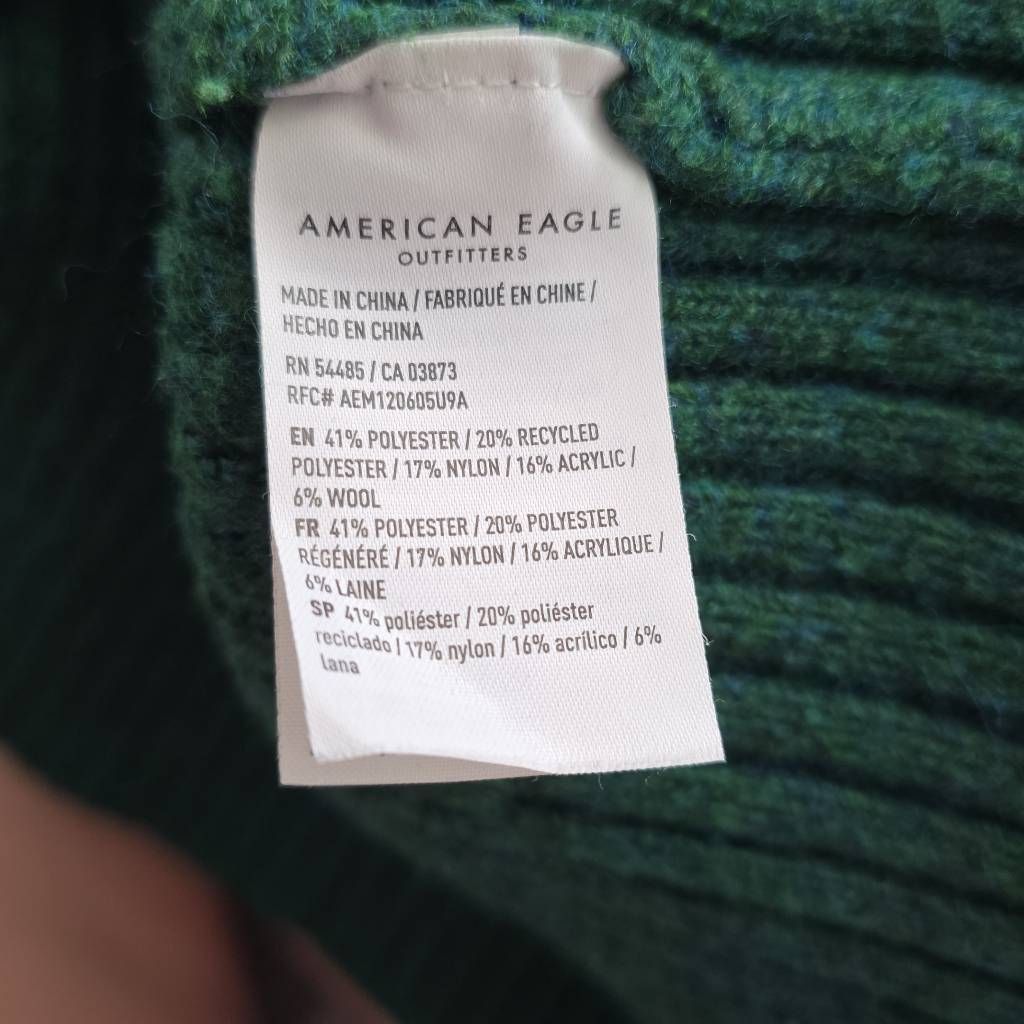 American Eagle Outfitters American Eagle Women's Size XS Hunter Green Ribbed Cropped S Size XS / US 0-2 / IT 36-38 - 4 Thumbnail