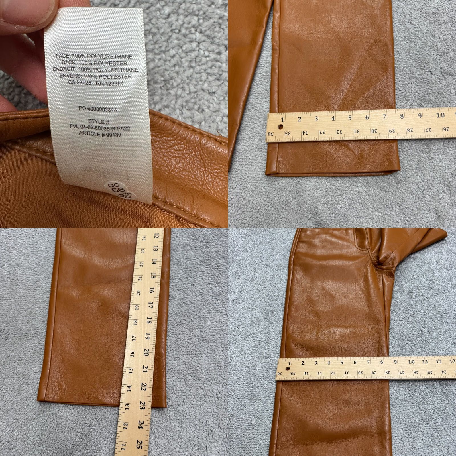 Vintage Wilfred Brown Leather Straight Leg High Rise Cropped Pants Women 2 Size 26" / US 2 / IT 38 - 8 Thumbnail