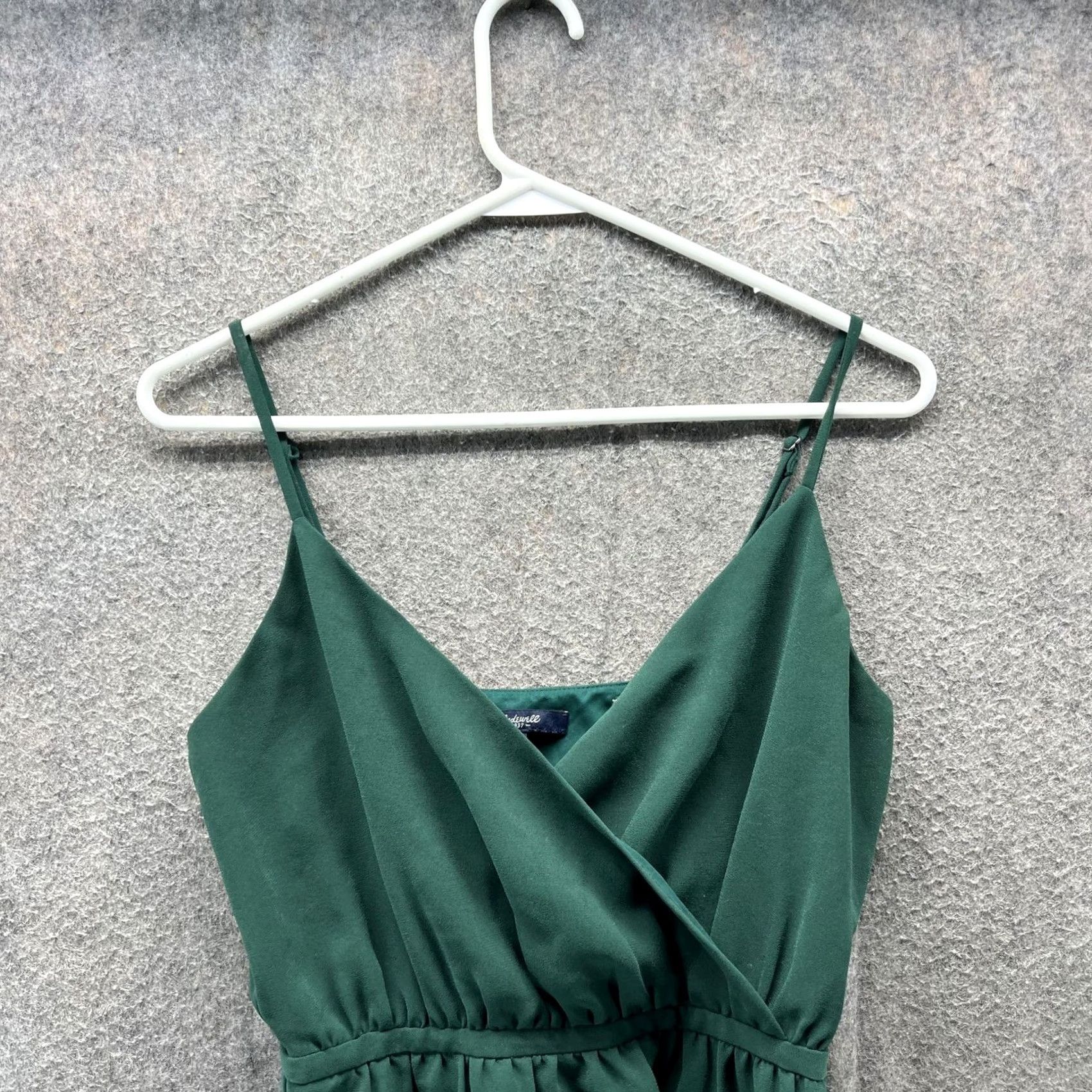 Madewell Madewell Dress Womens 2 Green Wrap Fit & Flare Sleeveless V Neck Short Summer Dress Size 26" / US 2 / IT 38 - 4 Thumbnail