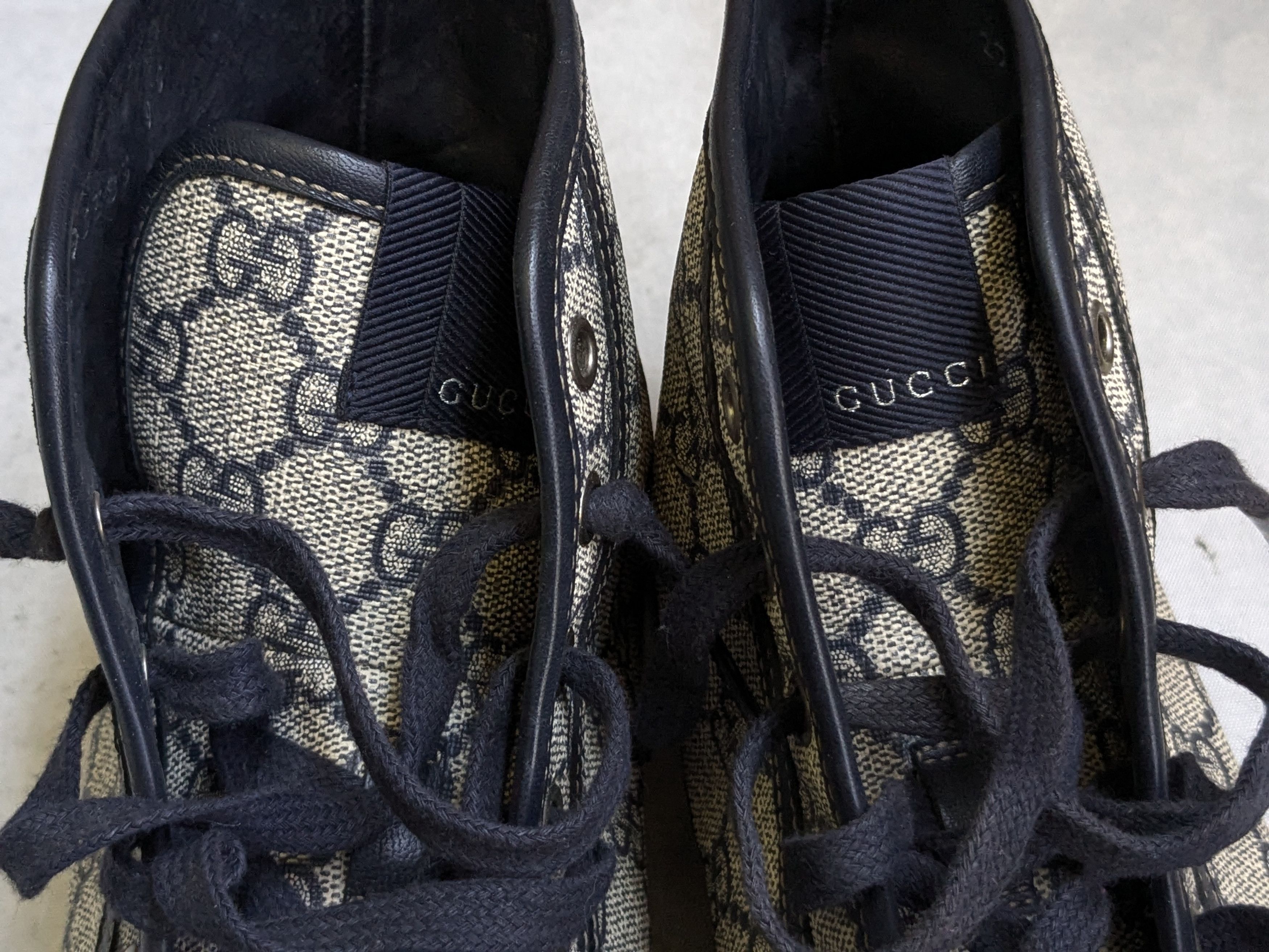 Gucci Gucci Monogram Sneakers Navy Blue 9.5 High Tops Size US 9.5 / EU 42-43 - 5 Thumbnail