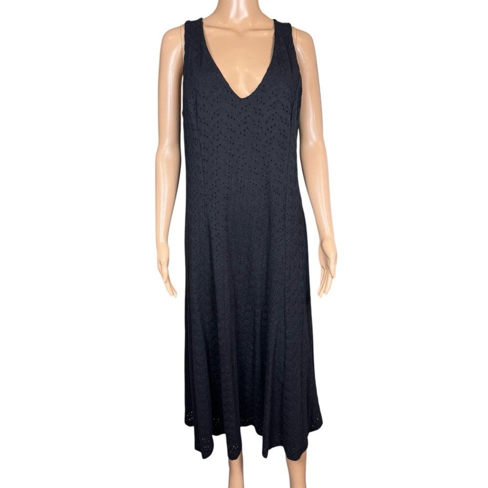 Ralph Lauren NWT New $165 Ralph Lauren Eyelet Criss Cross Cotton Black D Size L / US 10 / IT 46 - 1 Thumbnail