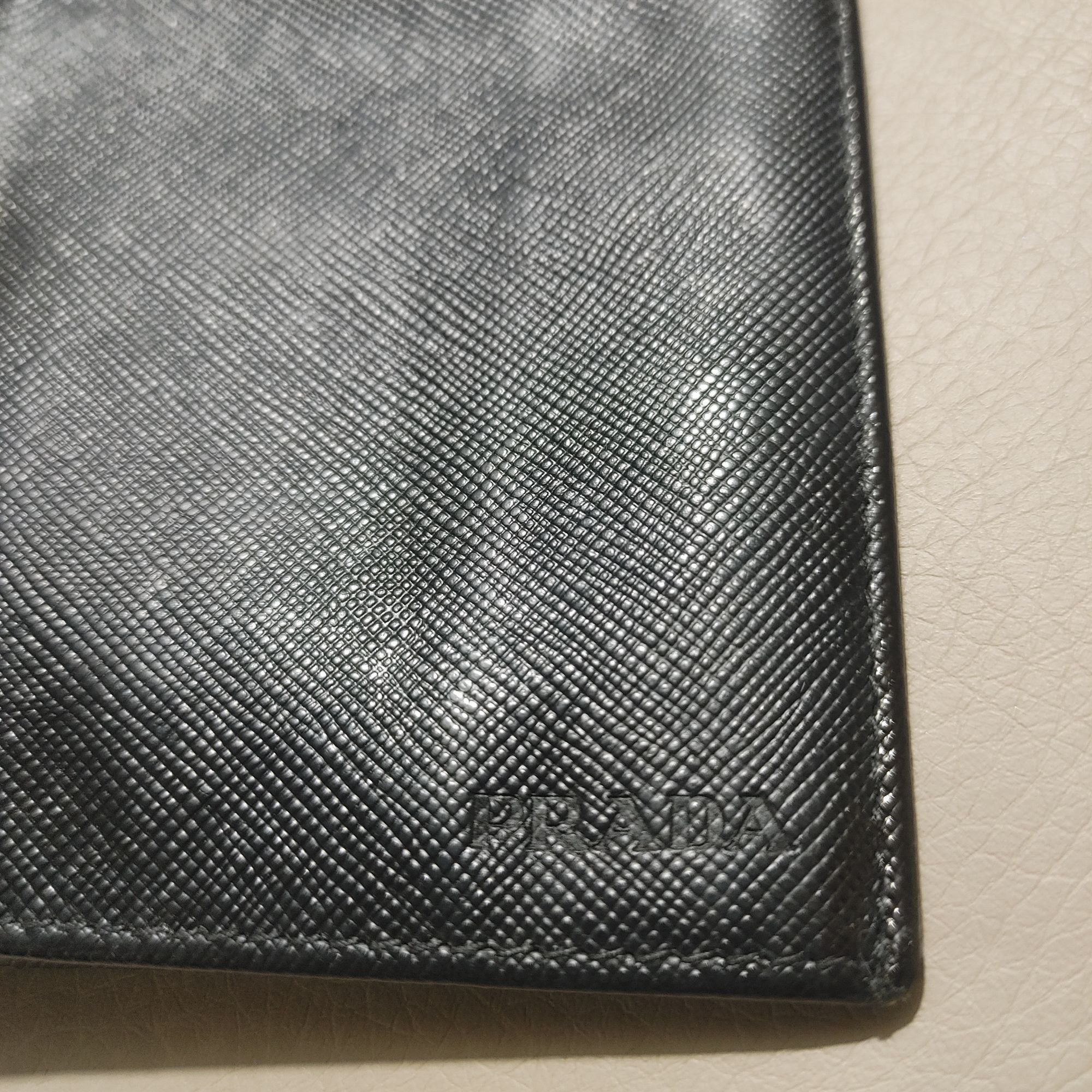 Prada Prada Wallet Milano Black Leather Vinyl Long Metal Zipper Ca Size ONE SIZE - 2 Thumbnail