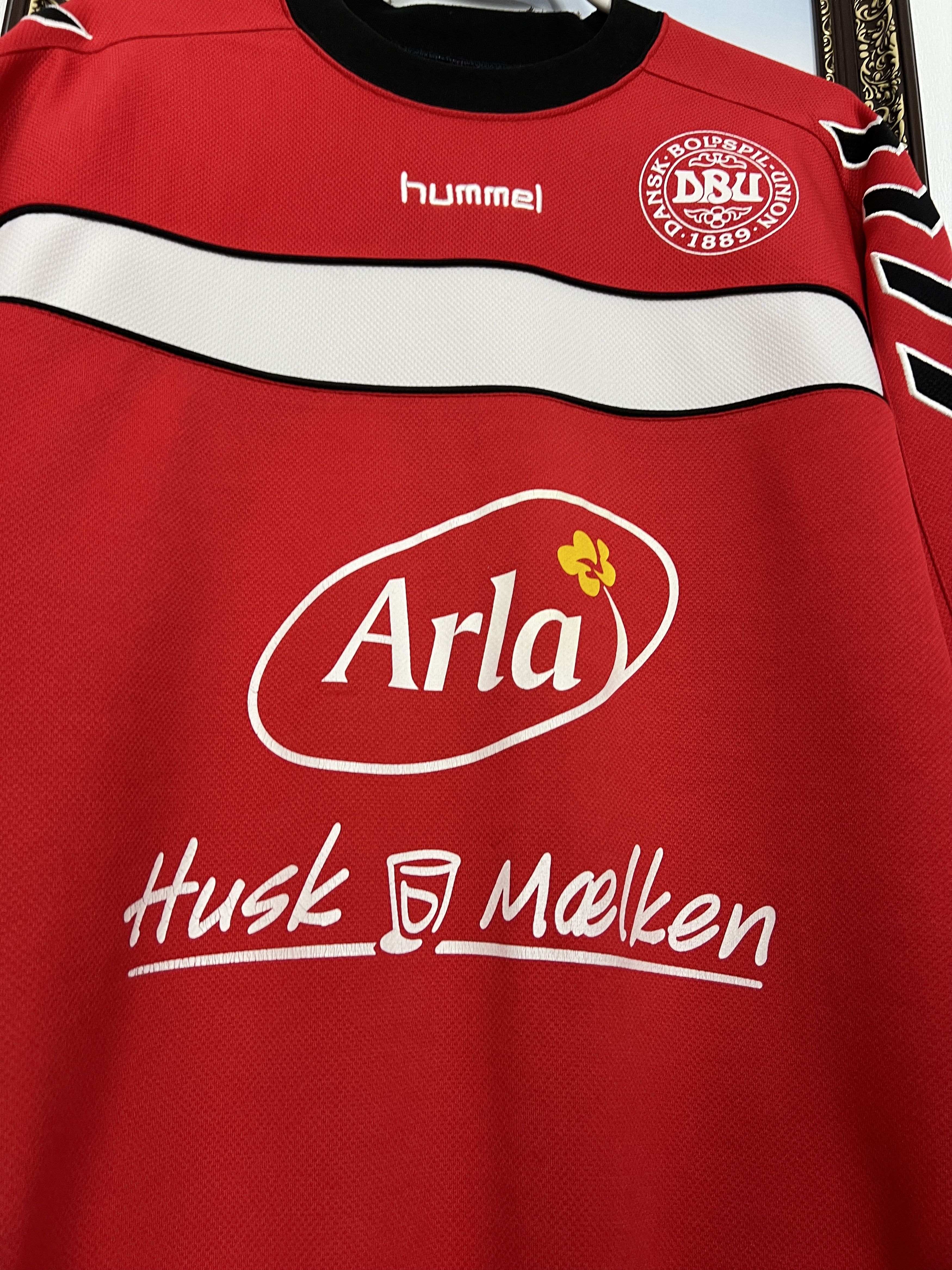 Hummel Denmark Football Sweatshirt Soccer Crewneck Track Top Size US M / EU 48-50 / 2 - 3 Thumbnail
