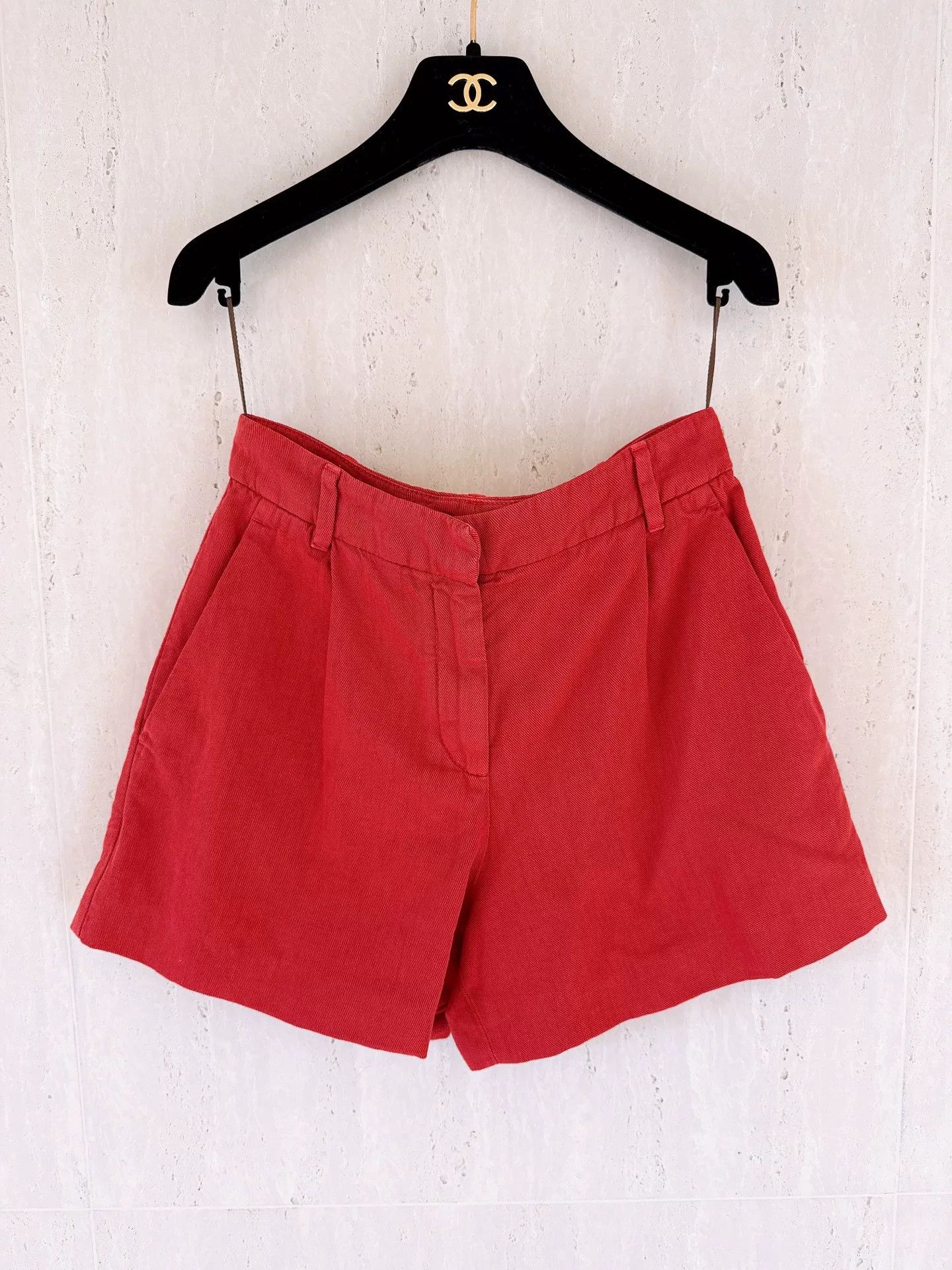 Brunello Cucinelli Brunello Cucinelli Red Cotton-Linen Shorts Size US 38 / EU 54 - 1 Thumbnail