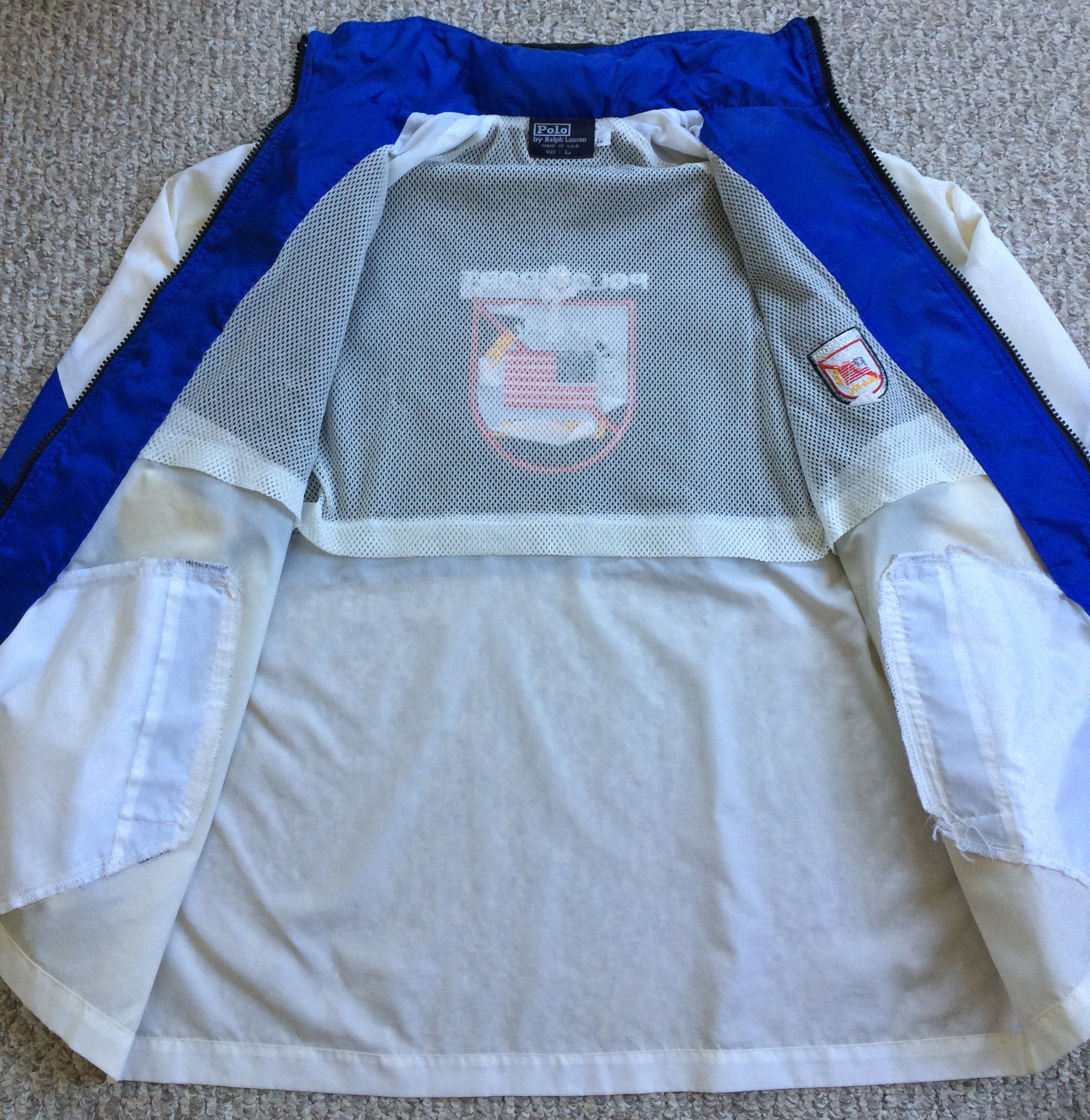 Polo Ralph Lauren Vintage 90s Ralph Lauren Polo Sport USA Patch Jacket Size US L / EU 52-54 / 3 - 5 Thumbnail