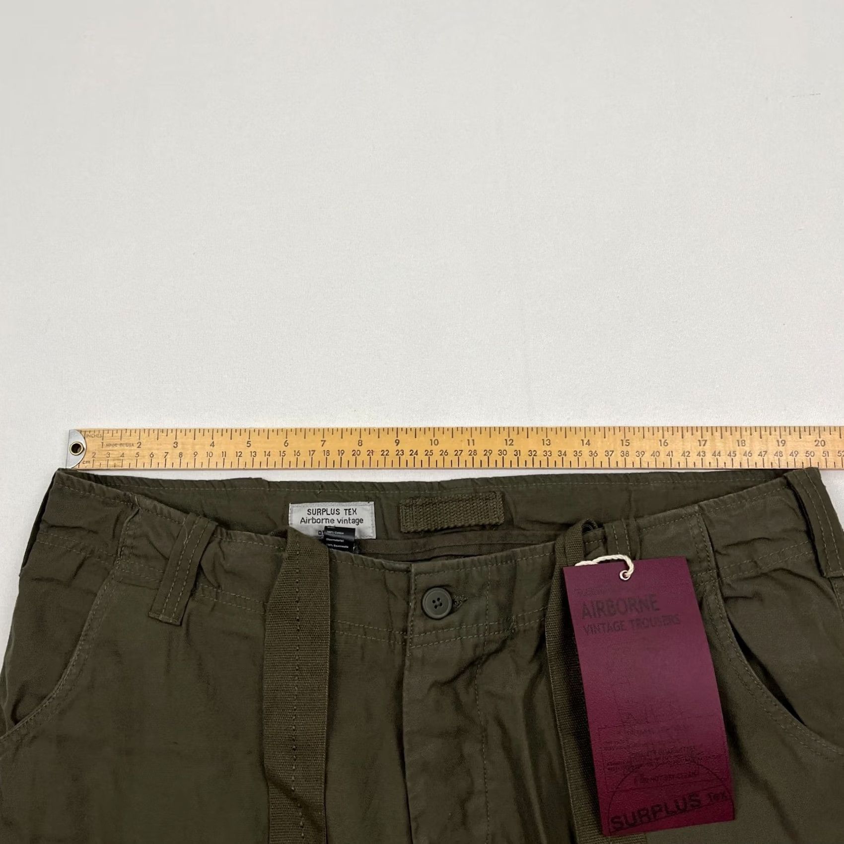 Olive VINTAGE Surplus Tex Airborne Pants Mens 2XL 40x30 Olive Green Cargo NEW Size US 39 - 5 Thumbnail