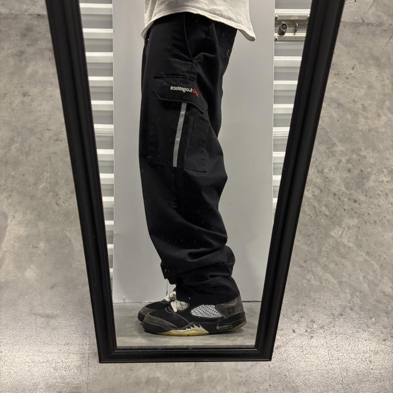 Japanese Brand × Vintage Crazy Vintage Y2K/2000s Black Streetwear Workwear Essential Cargo Pants! Size US 32 / EU 48 - 2 Thumbnail