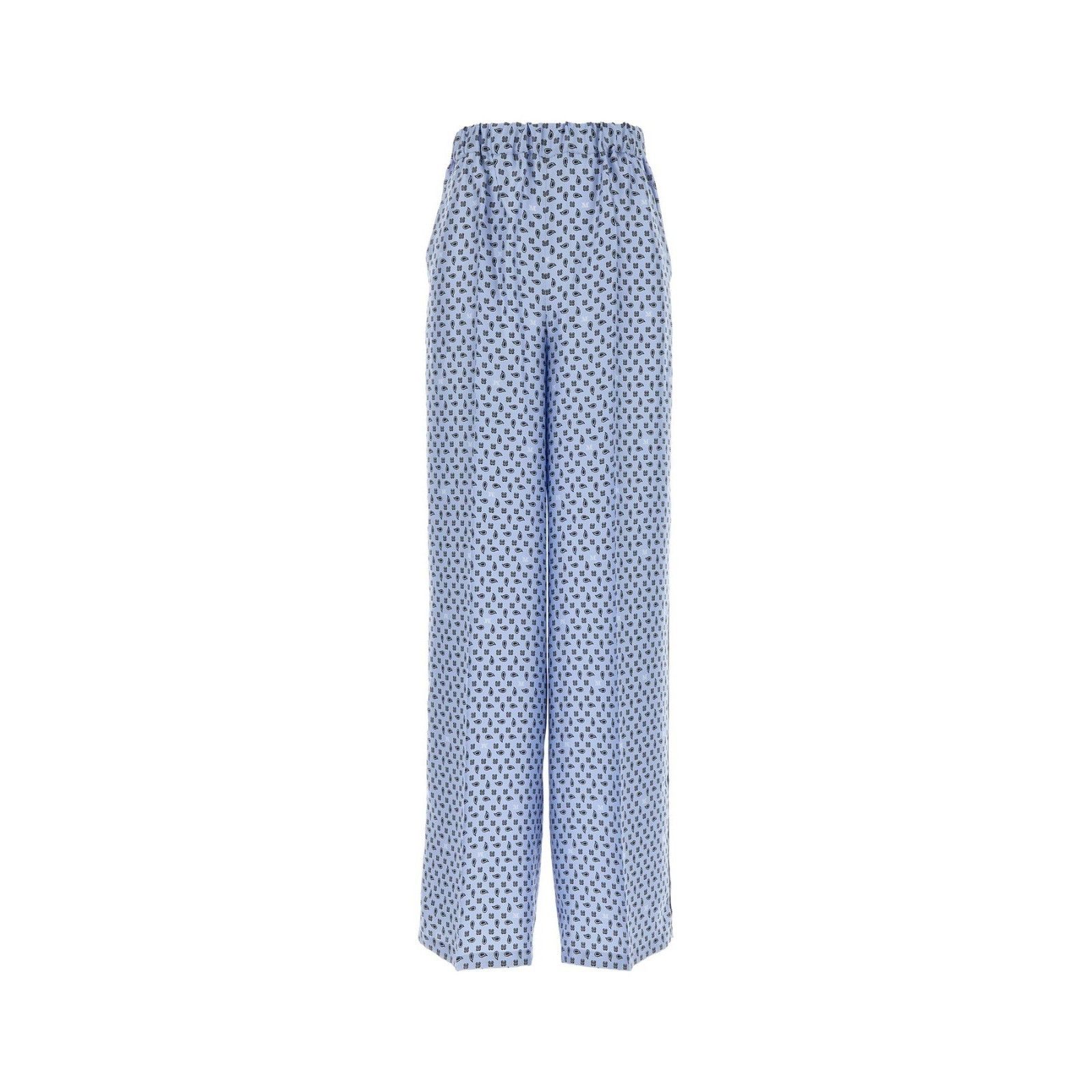 Max Mara MAX MARA Blue Printed Silk Vischio Pant New & Authentic (Wom Size 30" / US 8 / IT 44 - 1 Thumbnail