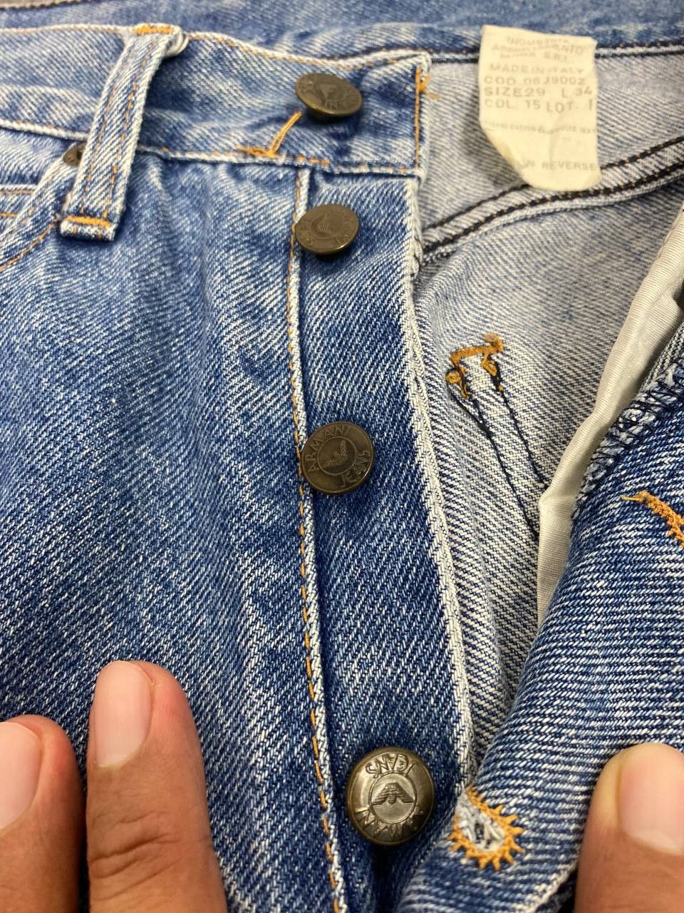 Armani vintage armani jeans made in italy nice design Size US 28 / EU 44 - 10 Thumbnail