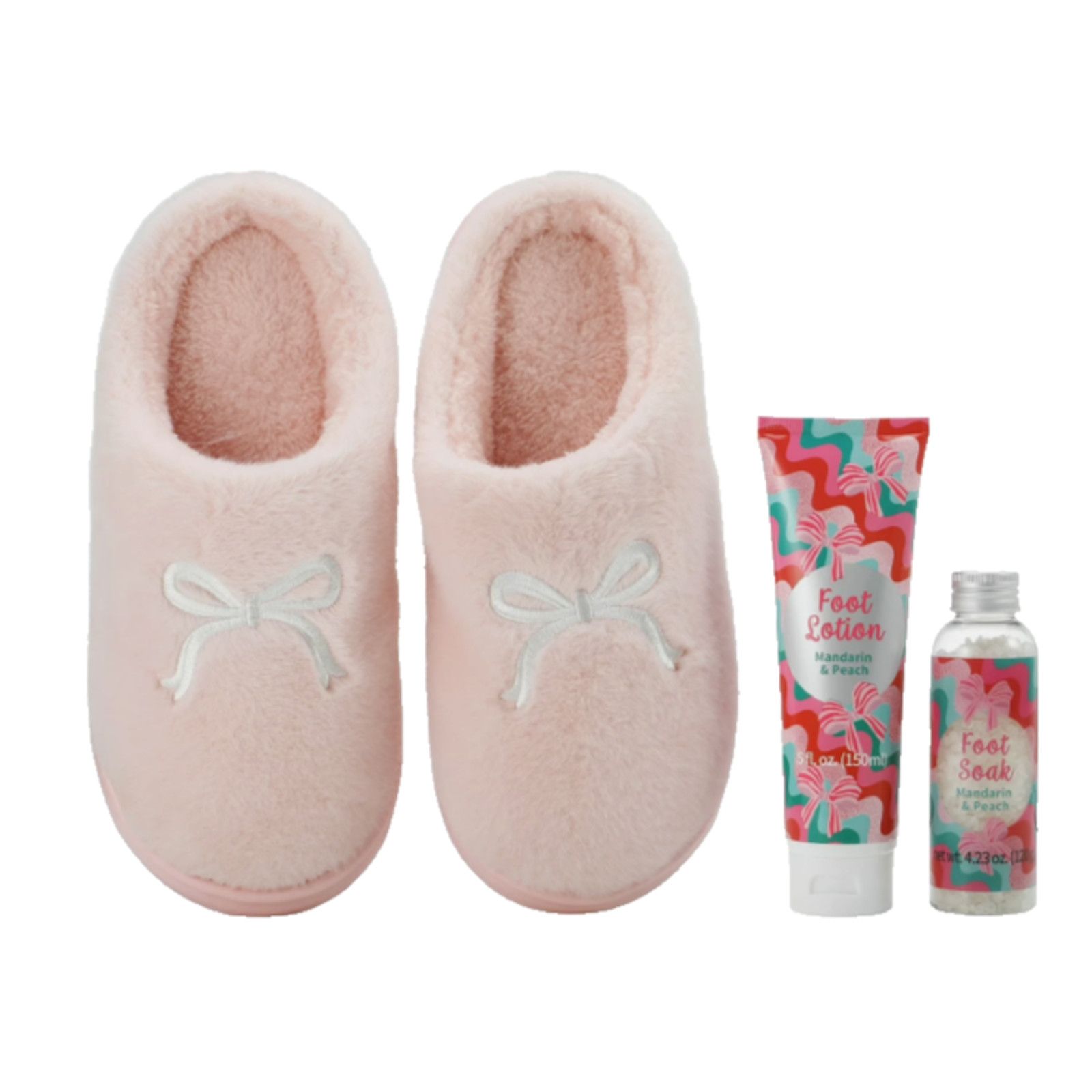 Other Foot Care Set 3pc-Mandarin Peach Lotion, Mineral & Slippers Size US 10 / IT 40 - 3 Thumbnail