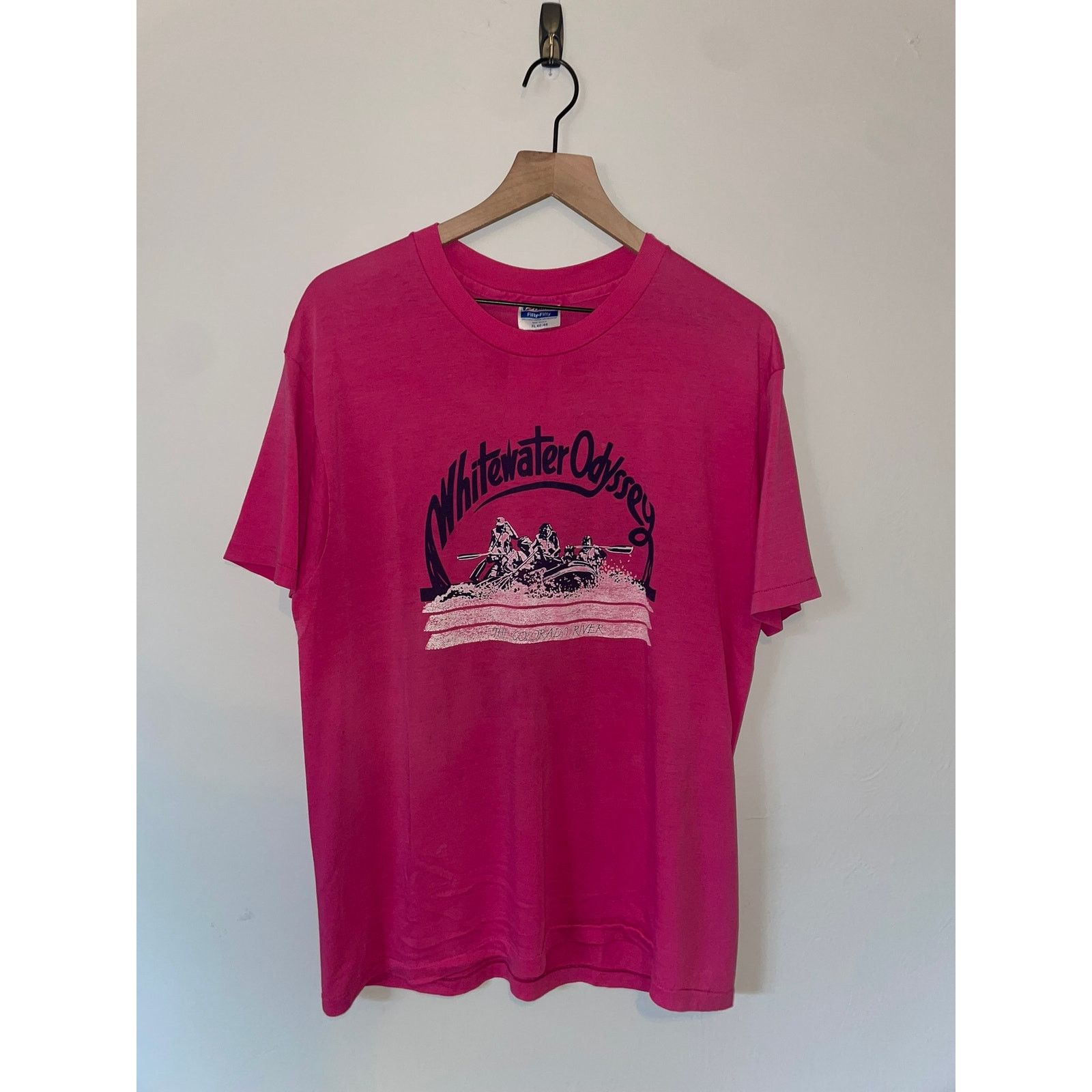 Hanes Vintage Whitewater Rafting Shirt Odyssey 90s Raft Tee XL Size US XL / EU 56 / 4 - 1 Thumbnail