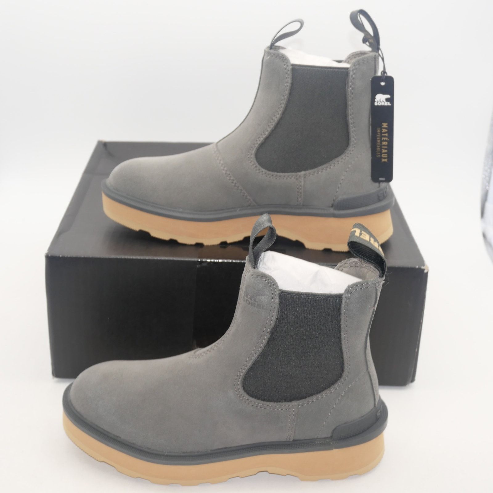 SOREL NEW Sorel Hi-Line Chelsea Boots Waterproof Quarry Gray Brown Size US 5 / IT 35 - 2 Thumbnail