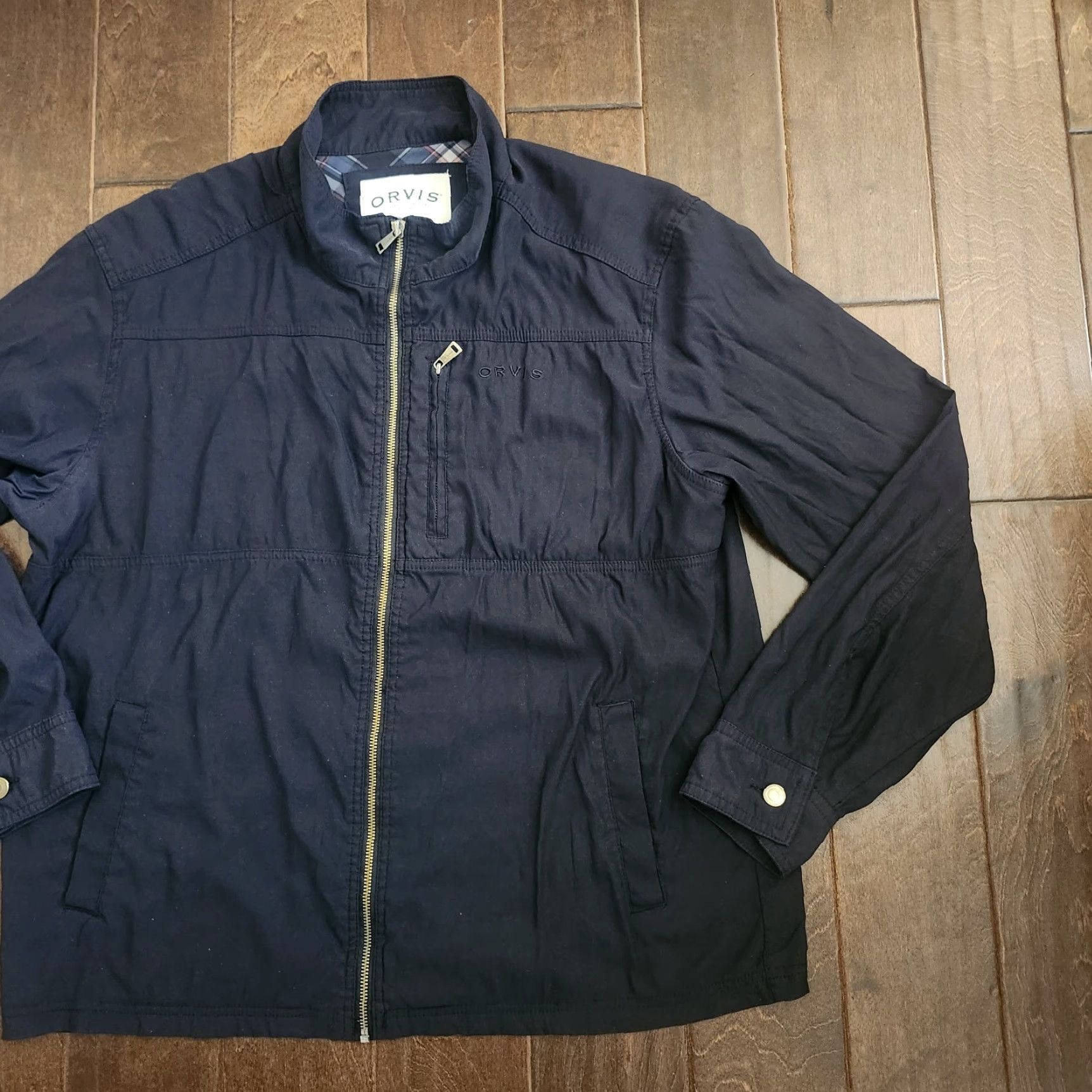 Orvis Orvis Mens Large Black Full Zip Lightweight Jacket Nylon Outdoor Casual Jacket Size US L / EU 52-54 / 3 - 4 Thumbnail