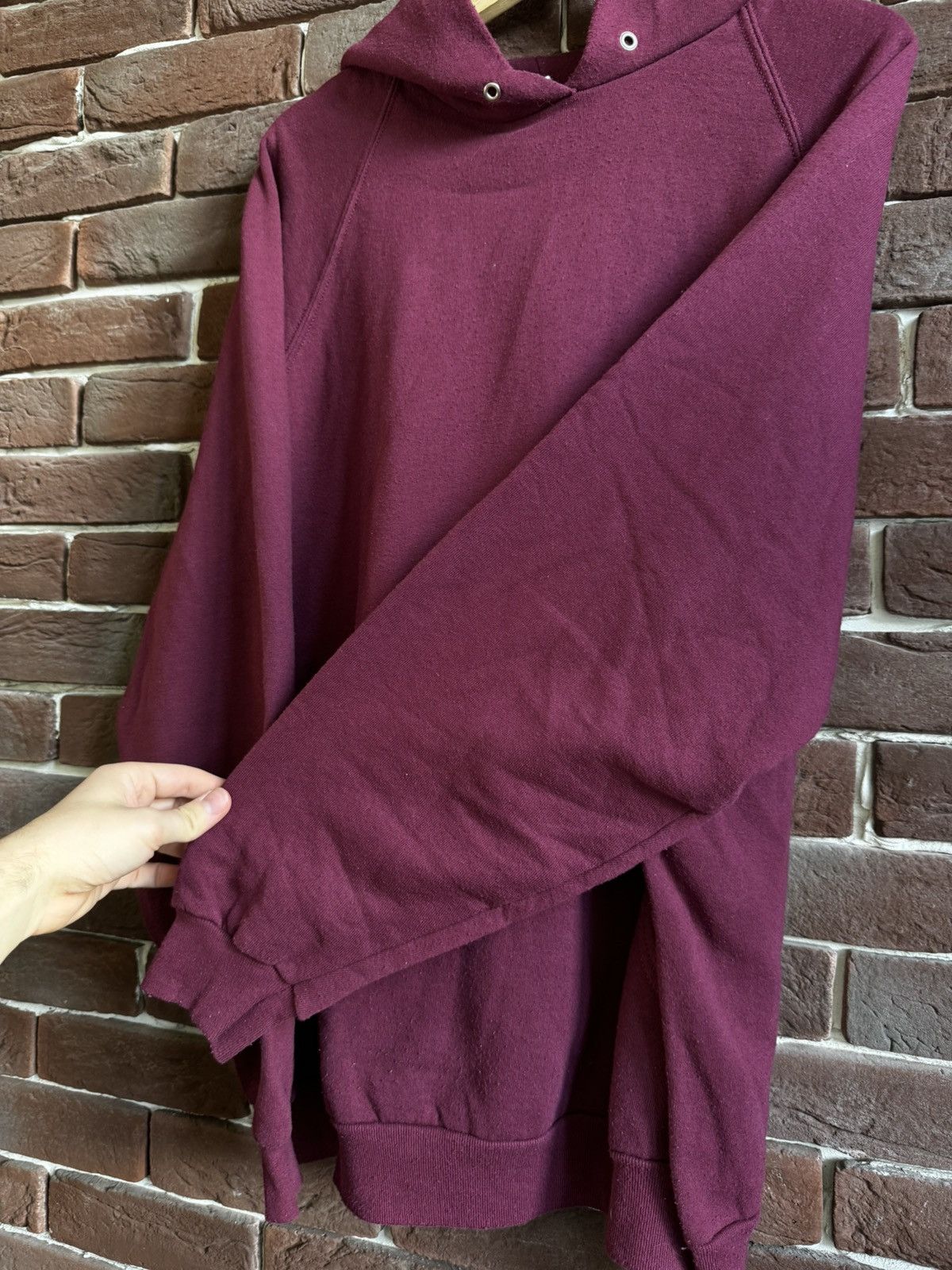 Fruit Of The Loom Rare 90s Burgundy Screen Stars FOTL Blank Hoodie XXL Size US XXL / EU 58 / 5 - 6 Thumbnail