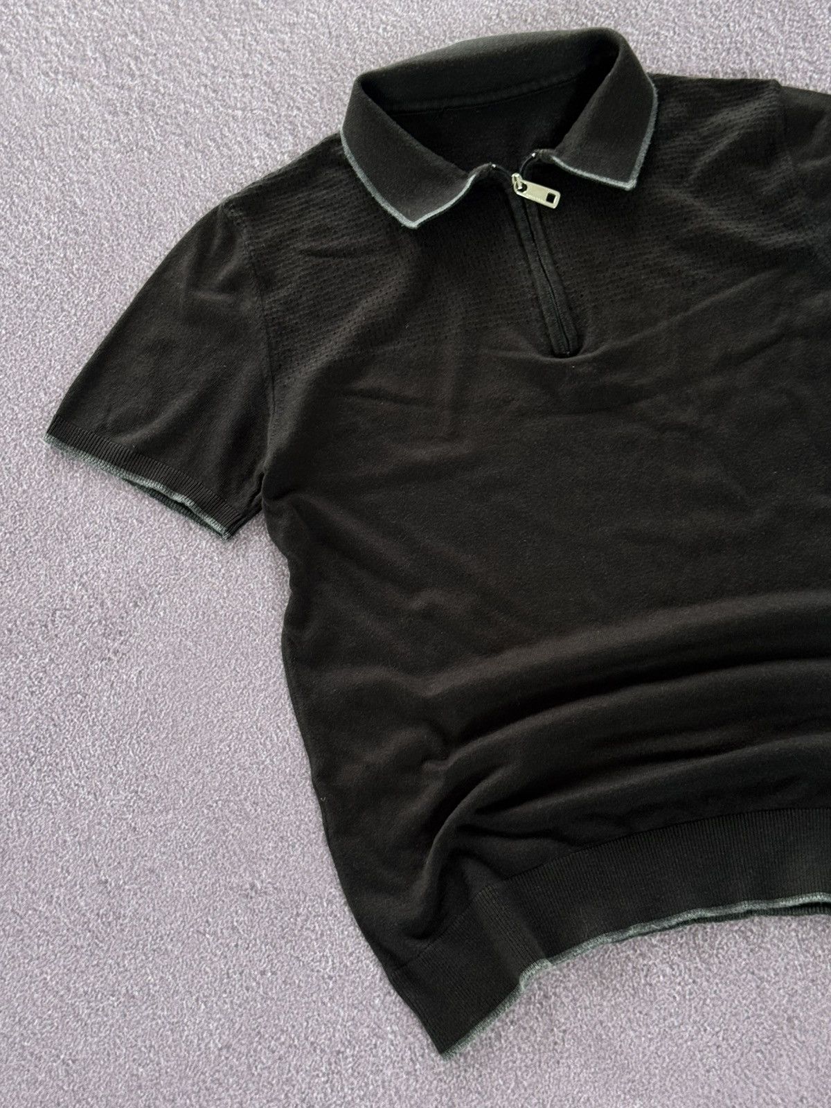 Dolce & Gabbana Dolce & Gabbana D&G Luxury Wool Zip Up Polo Shirt Size S / US 4 / IT 40 - 4 Thumbnail