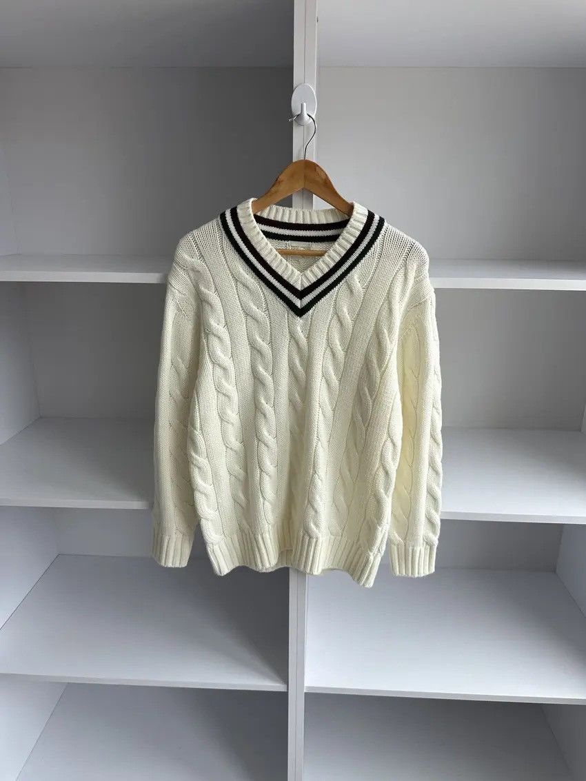 Japanese Brand Vintage GU Japanese Heavy Knitted Beige Sweater Size US S / EU 44-46 / 1 - 1 Thumbnail