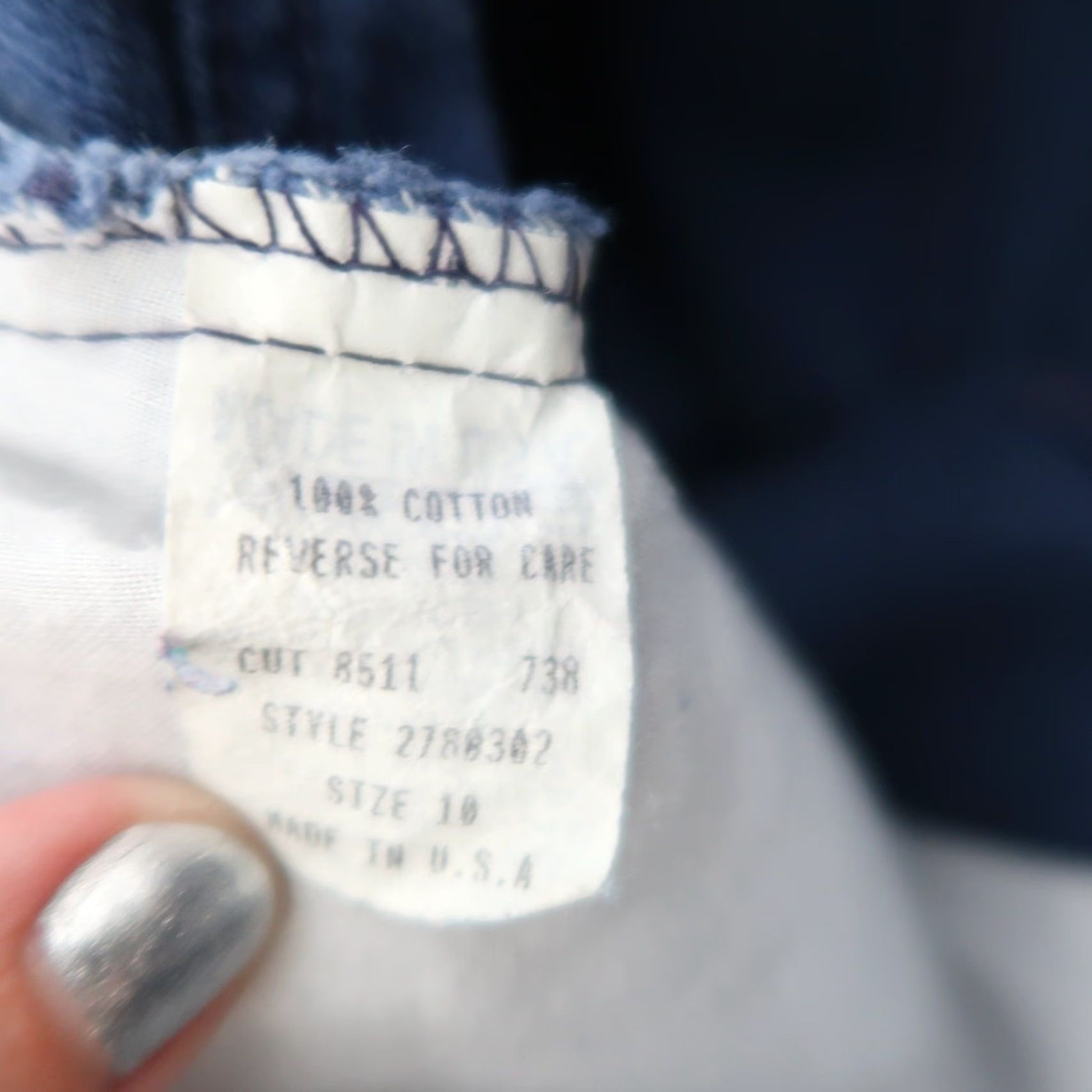 Vintage VINTAGE Paris Sport Club Jeans Navy Blue High Rise Balloon Leg Mom 27" Waist 10 100% Cotton Women Size 32" / US 10 / IT 46 - 5 Thumbnail