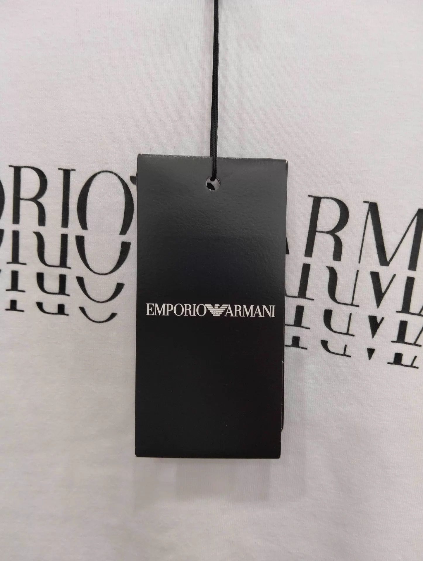 Emporio Armani EMPORIO ARMANI White Logo Short Sleeve Tee M Size US M / EU 48-50 / 2 - 6 Thumbnail
