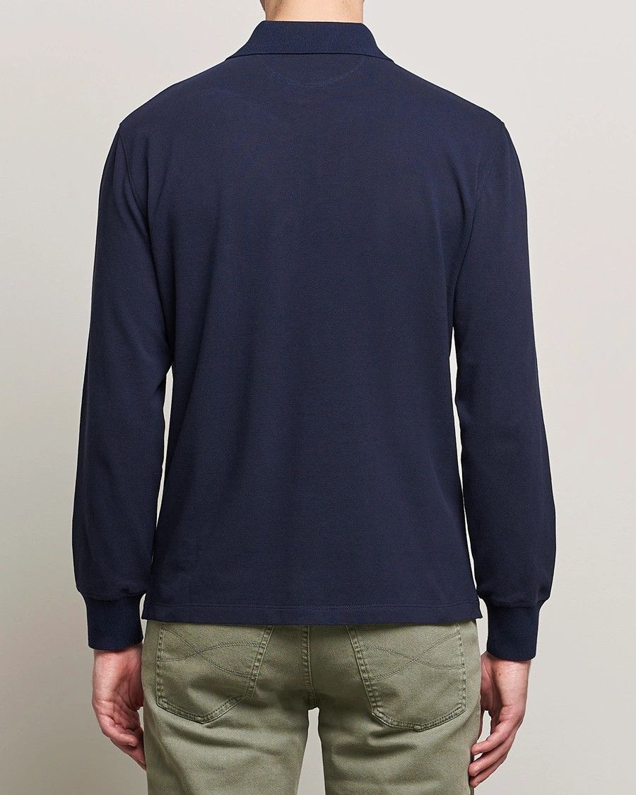 Brunello Cucinelli o1gr1nt0525 Long Sleeve Polo Shirt in Navy Size US XS / EU 42 / 0 - 4 Thumbnail