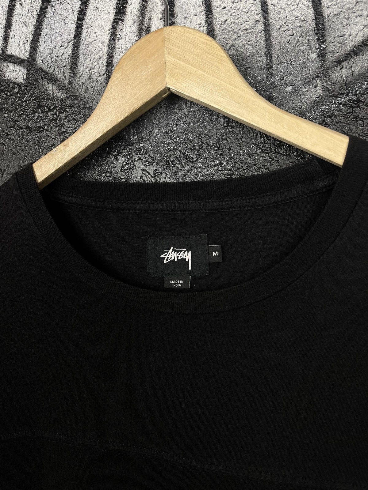 Stussy Stussy Sleeve Stripe Crew T-Shirt Black Men’s Size M Size US M / EU 48-50 / 2 - 8 Thumbnail