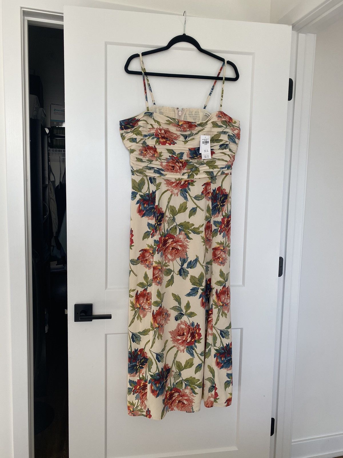 Abercrombie & Fitch Abercrombie & Fitch Emerson Crepe Smoked Back Midi Dress Size XL / US 12-14 / IT 48-50 - 6 Thumbnail