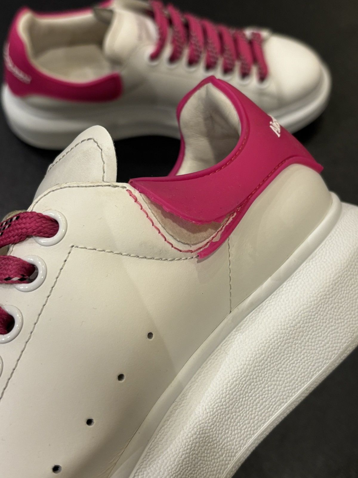 Alexander McQueen Alexander McQueen Pink Silicone Oversized Sneaker Size US 5 / EU 37 - 5 Thumbnail