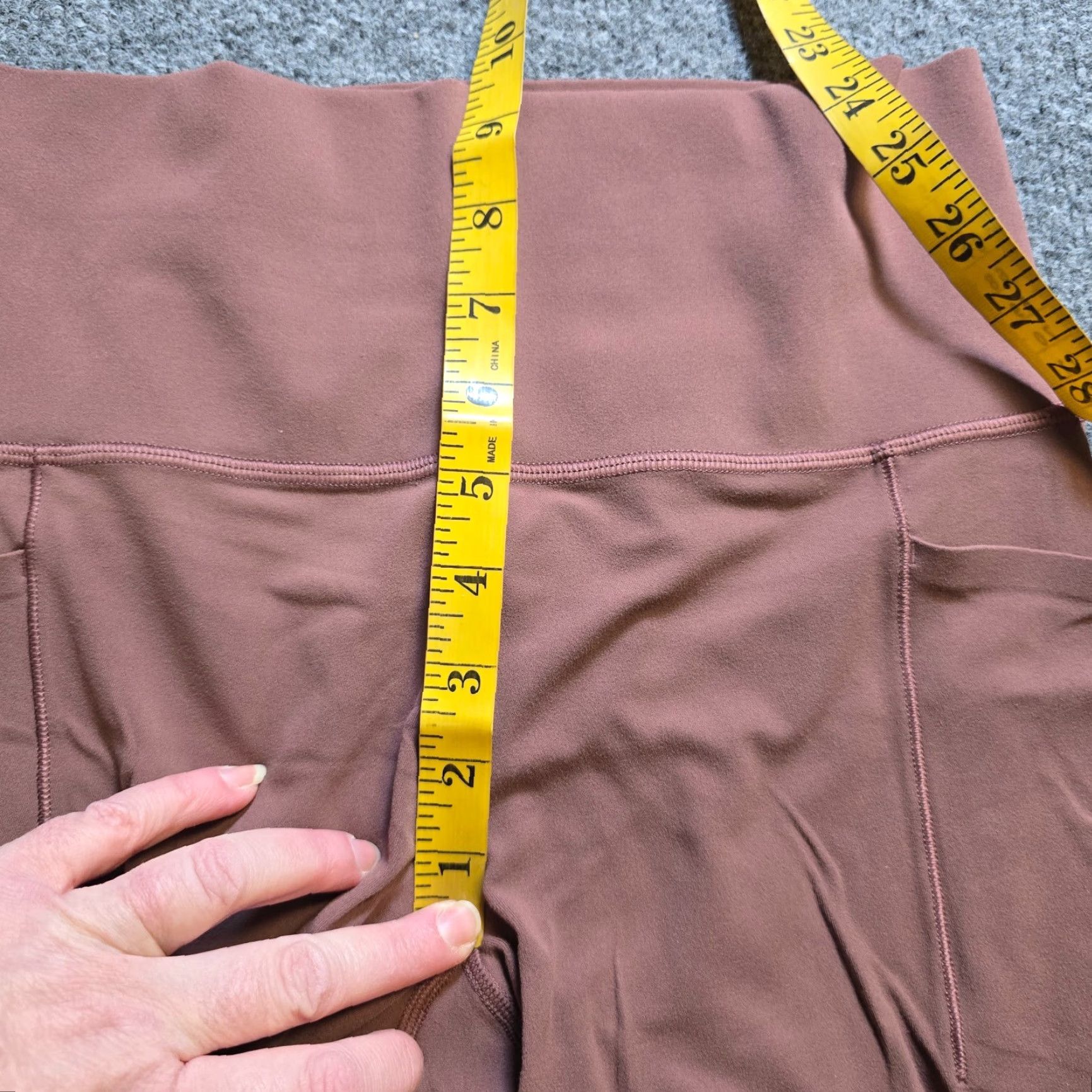 Athleta Athleta Pants Women Small Brown Leggings Skinny Salutation Stash Pocket Casual Size 28" / US 6 / IT 42 - 7 Thumbnail
