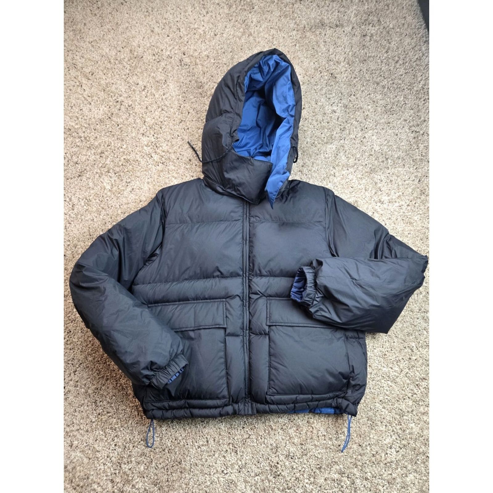 Uniqlo Uniqlo JW Anderson Puffer Jacket Womens S Blue Reversible Hooded Zip Short Casual City Winter Fall Mens Womens Girls Size S / US 4 / IT 40 - 2 Thumbnail