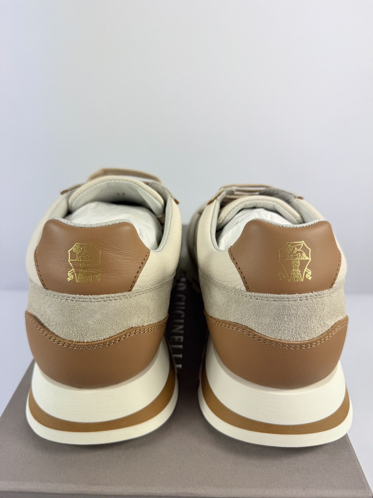Brunello Cucinelli PANELLED LEATHER SNEAKERS Size US 10 / EU 43 - 3 Thumbnail