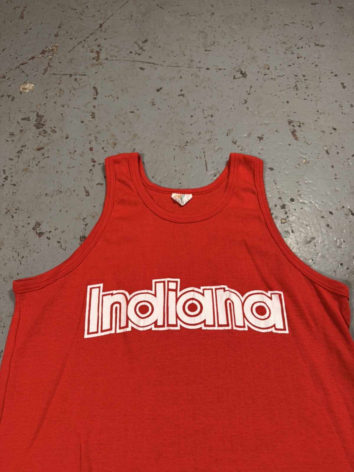 Vintage Vintage Indiana State U Tank Top 70s Style Thin Sleevless Size US L / EU 52-54 / 3 - 3 Thumbnail