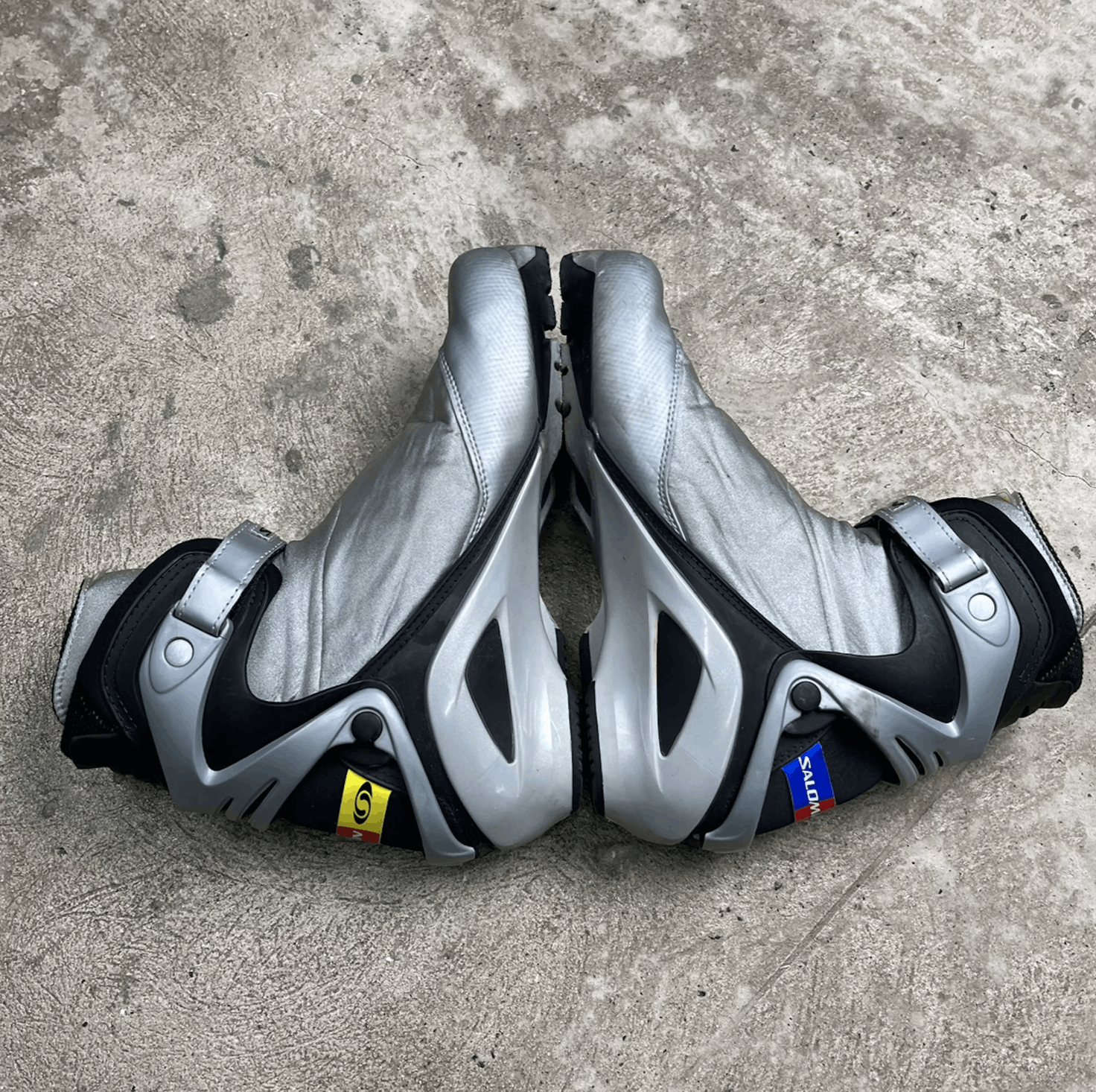 Salomon 2000s VINTAGE SALOMON METALLIC ZIP-UP SKI BOOTS - 5042 Size US 9 / EU 42 - 5 Thumbnail