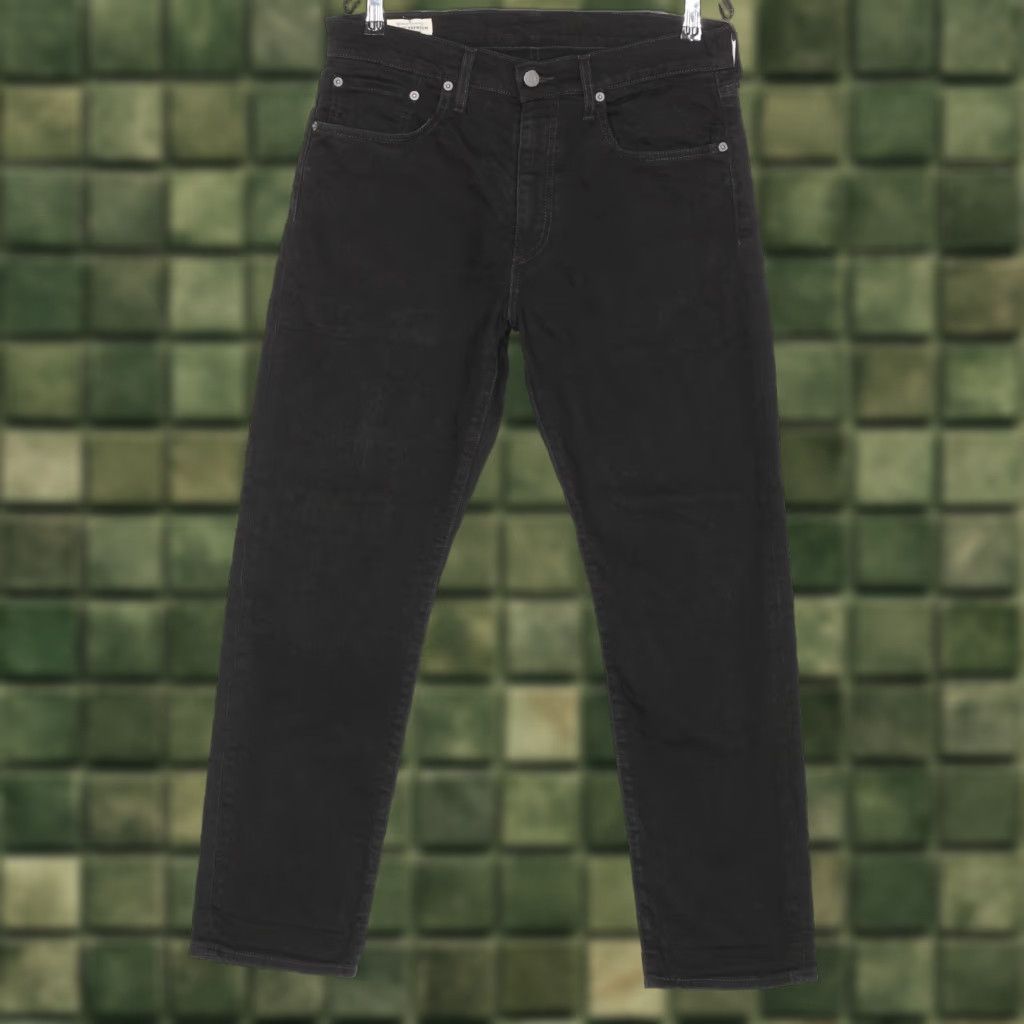 Levi's LEVI’S 502 PREMIUM Big E Tapered Jeans Men 32x28 Stretch Denim Black 5-Pocket Regular Rise Mid 10-12in W32 L28 Mens Jeans Size US 32 / EU 48 - 1 Thumbnail