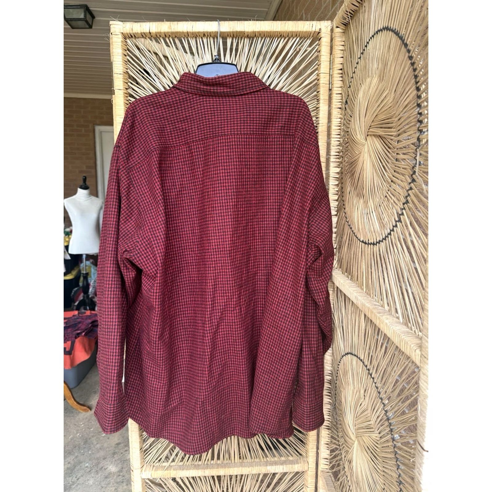 Vintage Woolrich Shirt Button-Up Long Sleeve Red Buffalo Check 3XL Mens Wool Blend Button Front Pockets Casual Workwear Fall Winter Size US XXL / EU 58 / 5 - 5 Thumbnail