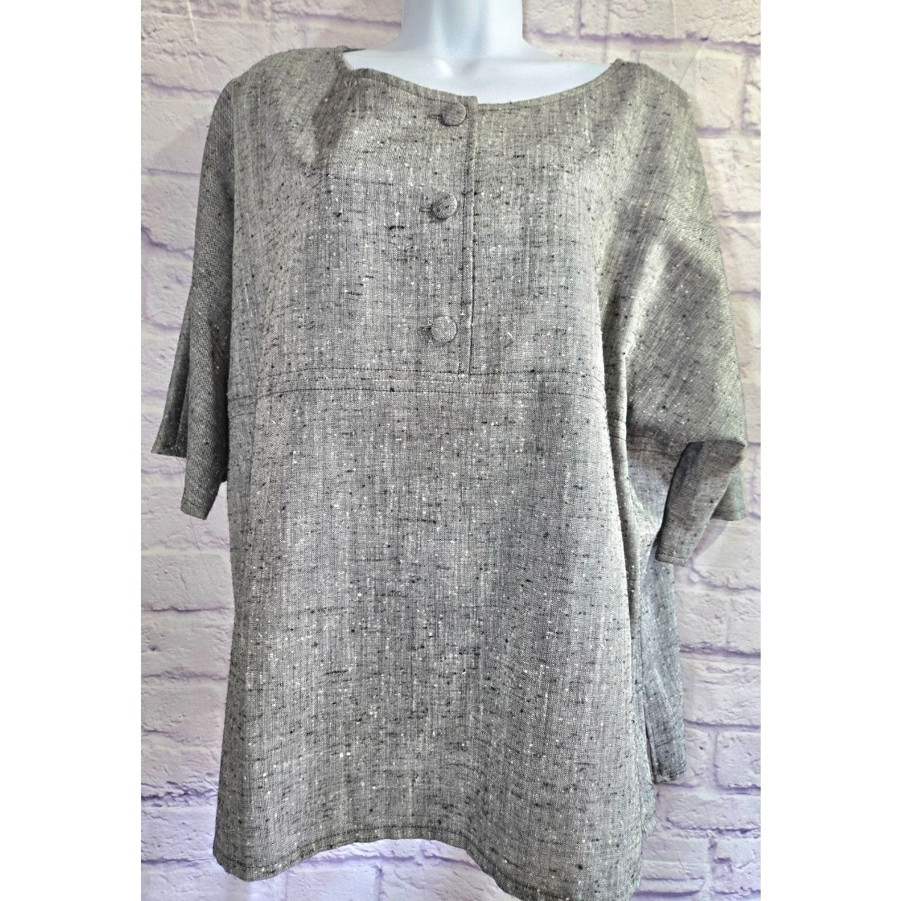 Other Givenchy En Plus Gray Dolman Sleeve Top Large Lightweight Size L / US 10 / IT 46 - 1 Thumbnail