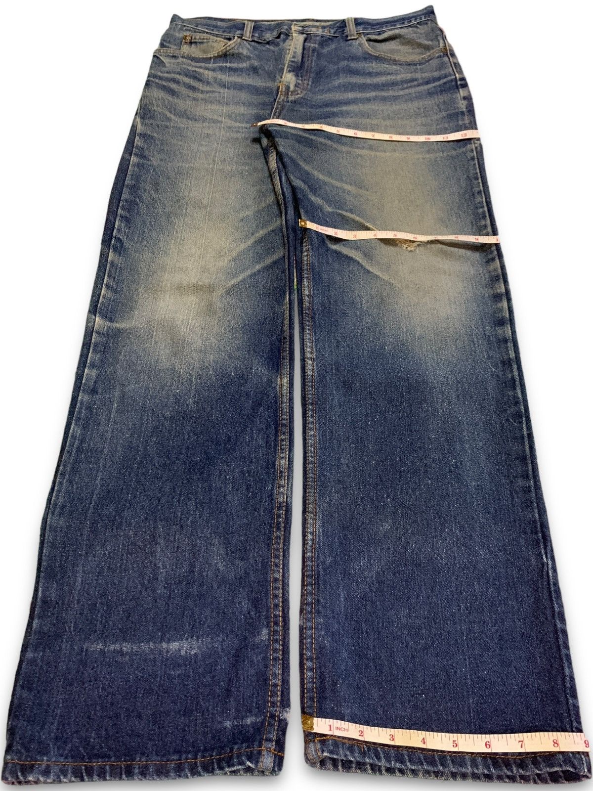 Japanese Brand Vintage Japanese Brand Mud Wash Distressed Baggy Jeans Size US 35 - 13 Thumbnail