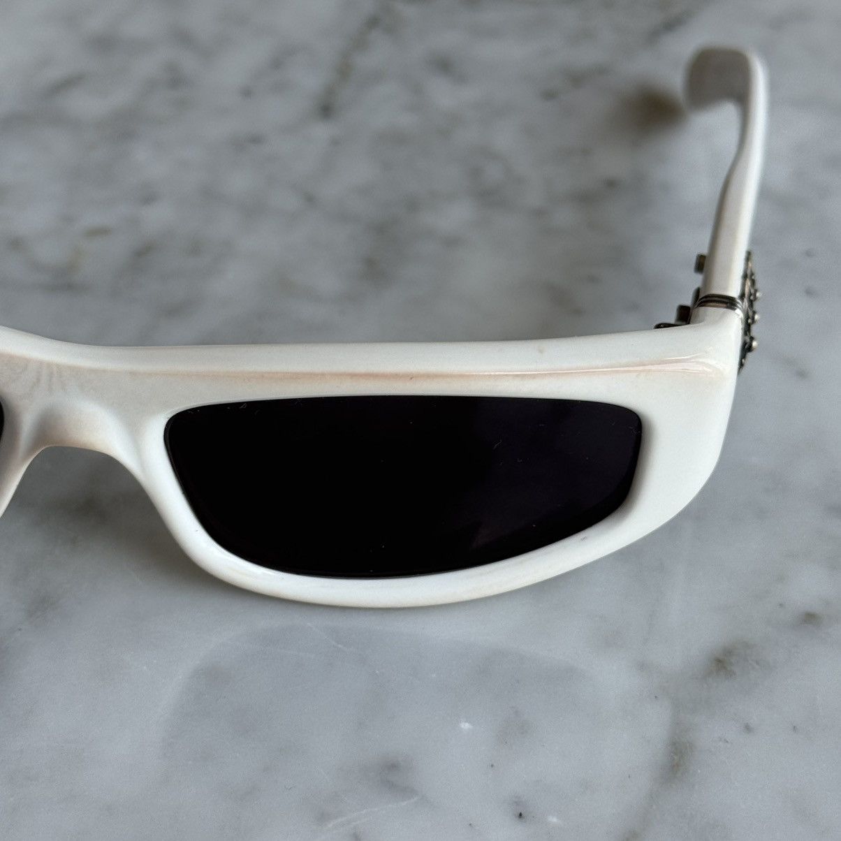 Chrome Hearts White Sterling Silver Stars Hardware Roller Sunglasses RARE Size ONE SIZE - 10 Thumbnail