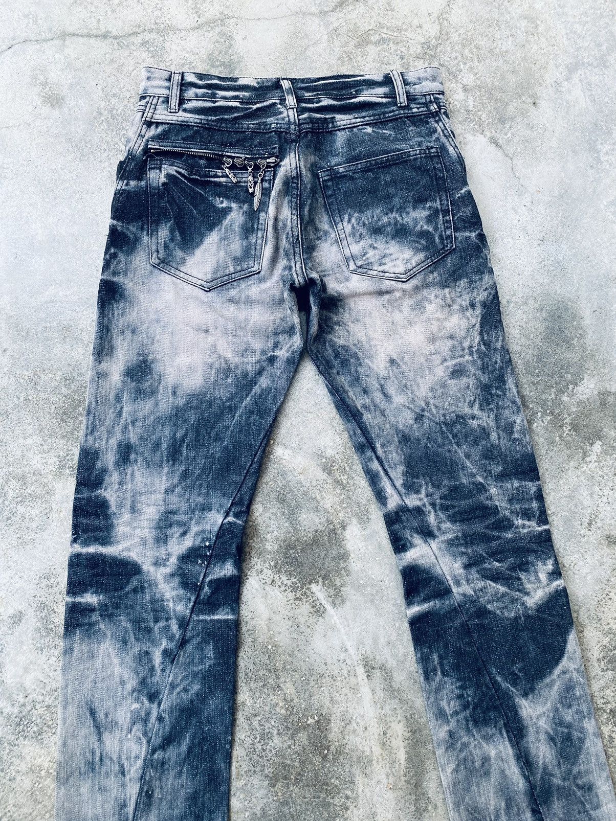 Japanese Brand Vintage Daily News Grabbed Feather Flared Denim Pants Size US 32 / EU 48 - 4 Thumbnail