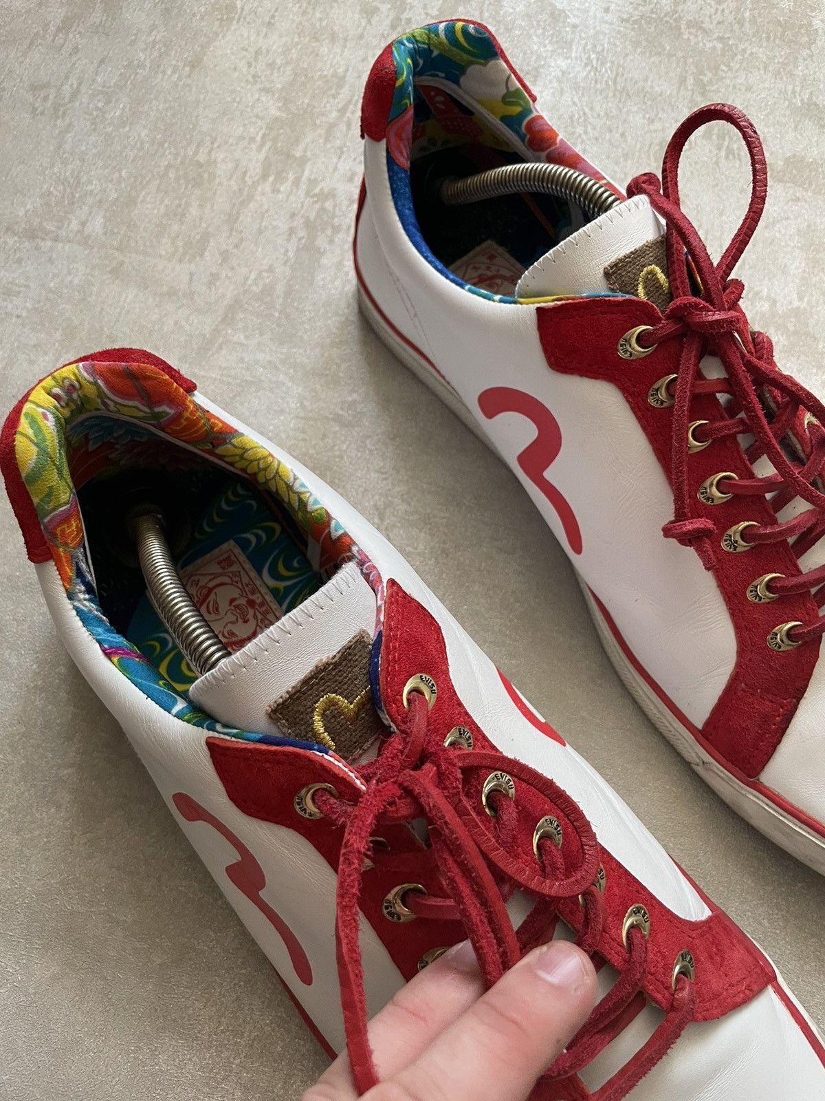 Evisu Leather Vintage Japanese Sneakers, image size:1200x1600