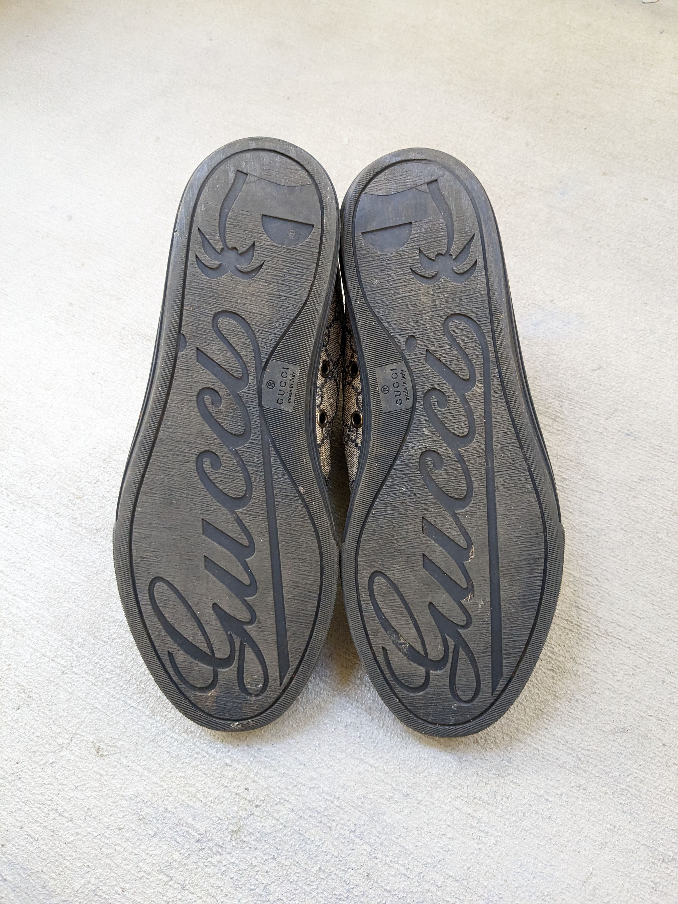 Gucci Gucci High Top Sneakers Navy Blue Leather Size 9.5 Lace Up Size US 9.5 / EU 42-43 - 14 Thumbnail