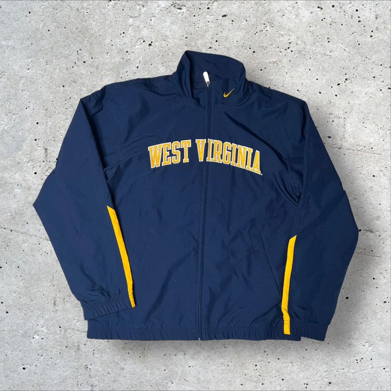 Nike × Vintage Vintage Nike West Virginia Windbreaker Jacket - Size L Size US L / EU 52-54 / 3 - 1 Thumbnail